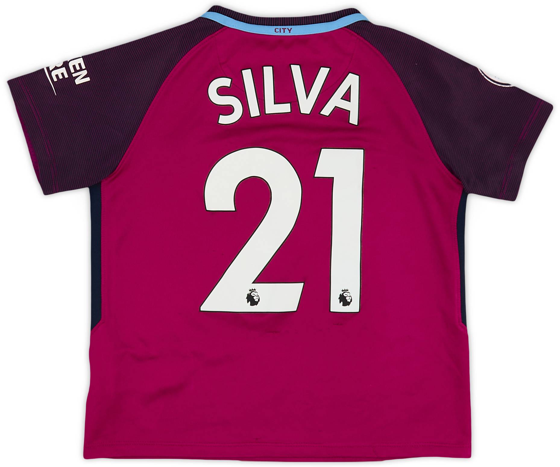 2017-18 Manchester City Away Shirt Silva #21 - 6/10 - (5-6 Years)