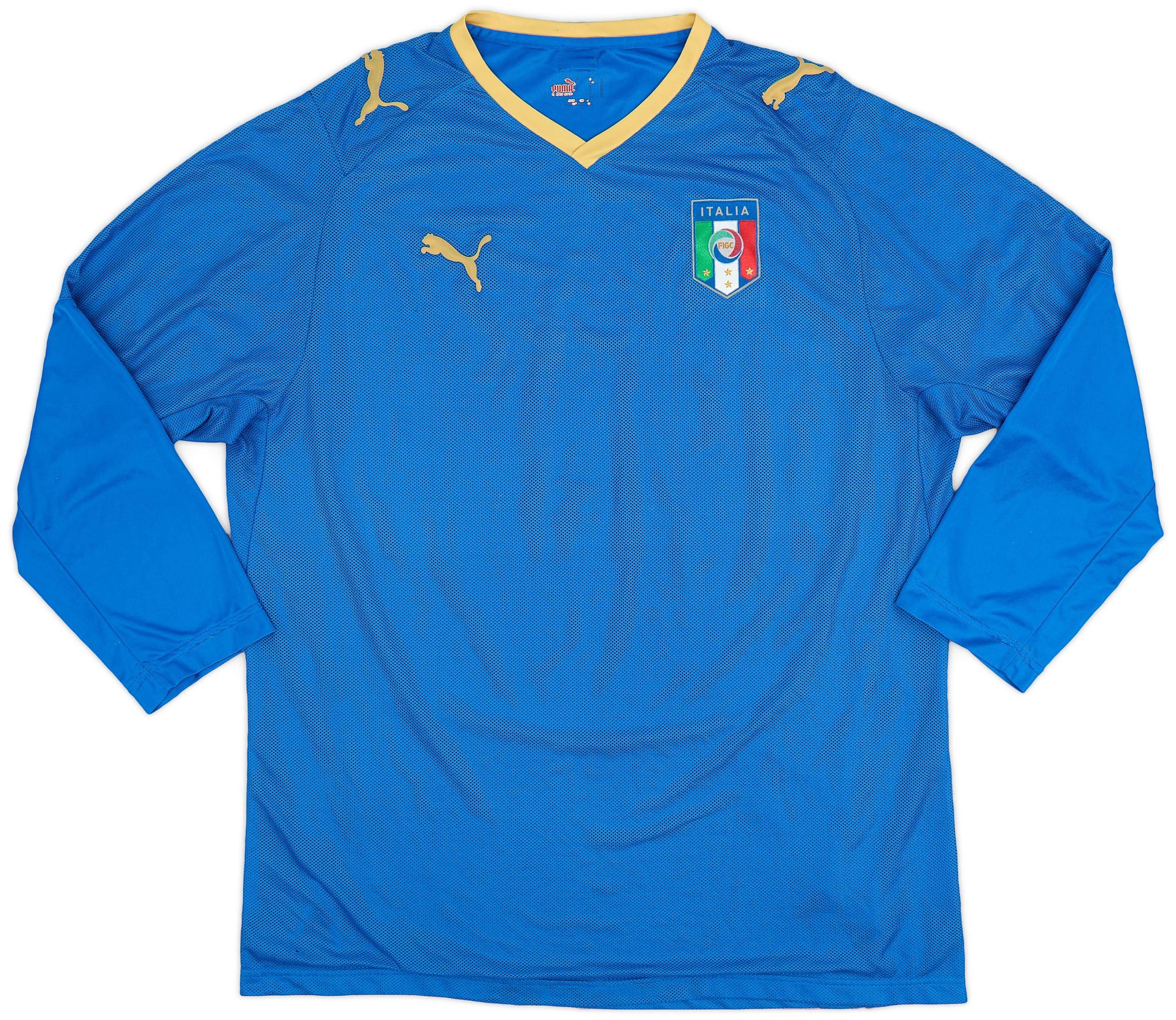 2007-08 Italy Home L/S Shirt - 8/10 - (L)
