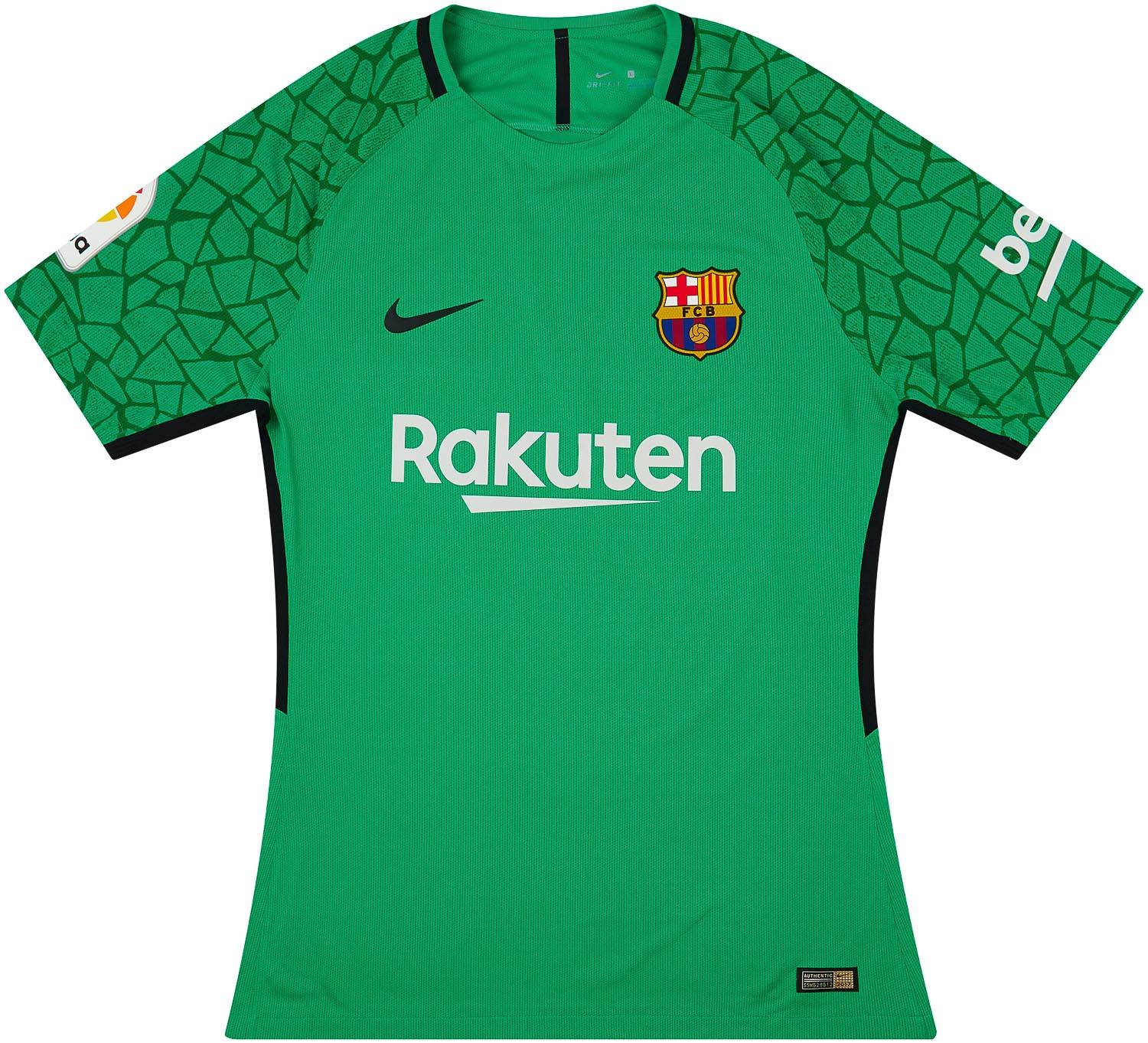 2017-18 Barcelona Player Issue GK Fourth Shirt M