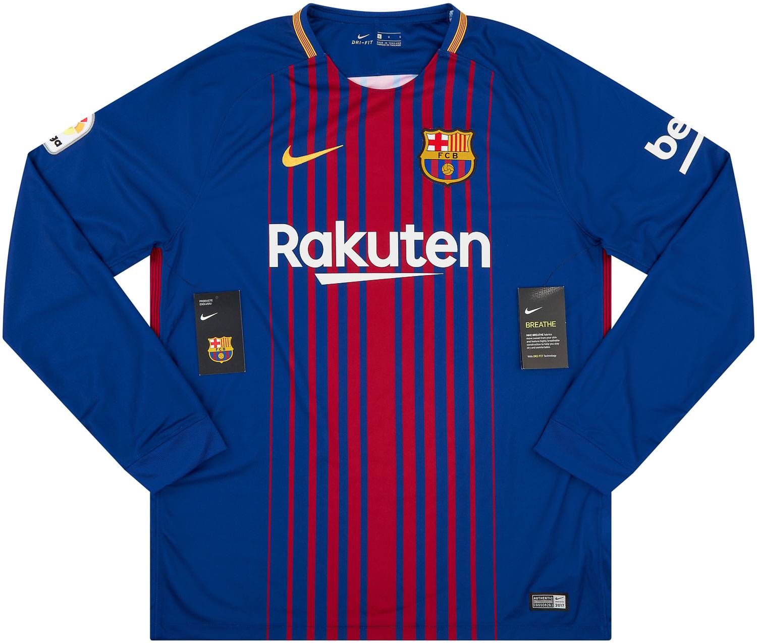 2017-18 Barcelona Home L/S Shirt