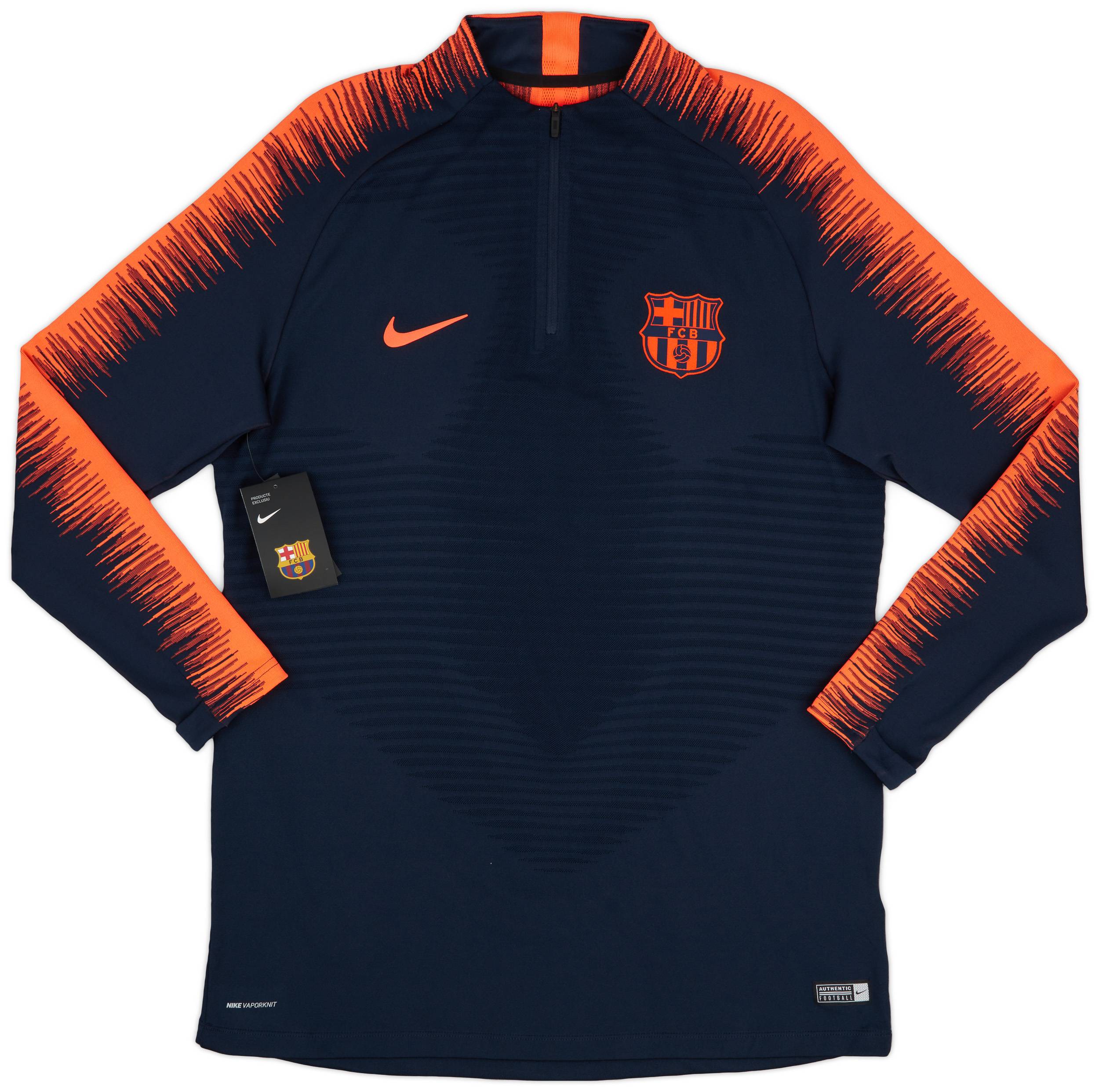 2017 18 Barcelona Nike Vaporknit 1 4 Zip Training Top XXL