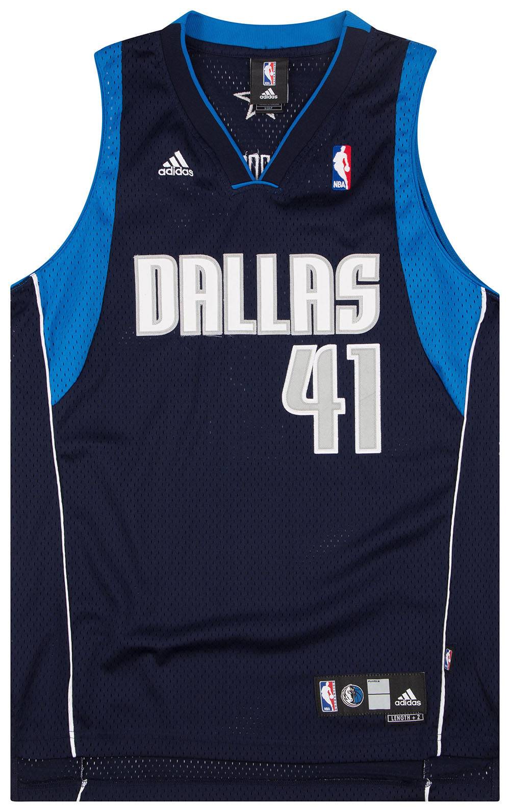 2006-10 Dallas Mavericks Nowitzki #41 adidas Swingman Jersey (Away) S