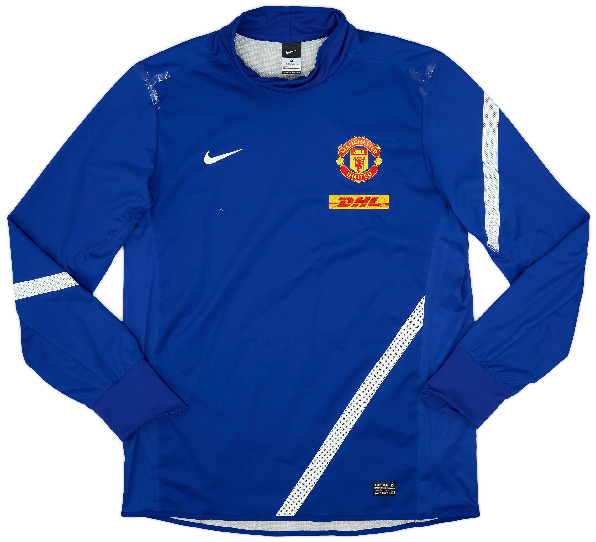 2011 12 Manchester United Player Issue Nike Drill Top 6 10 XL