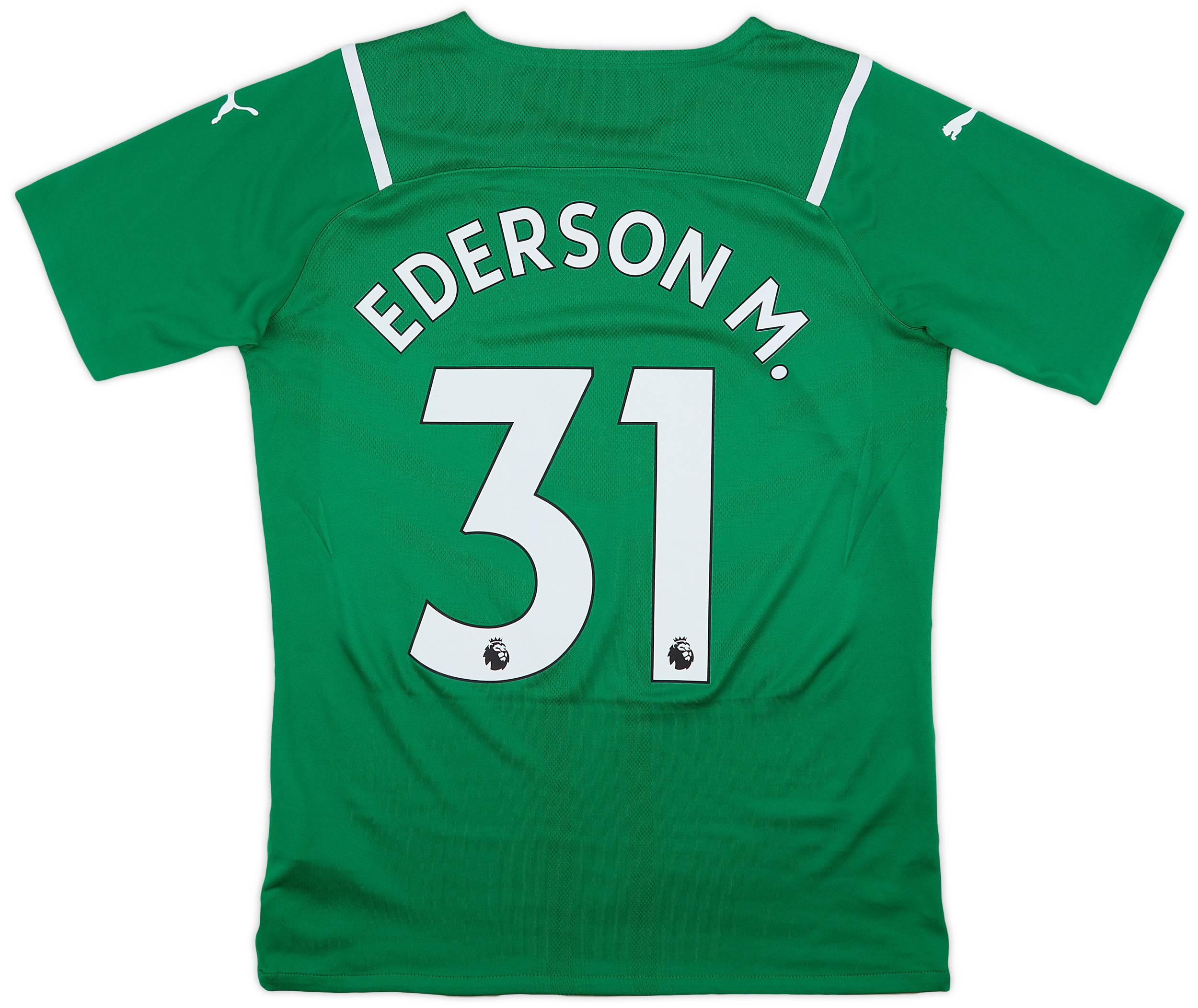 2021-22 Manchester City Authentic GK S/S Shirt Ederson M. #31 - 9/10 - (L)