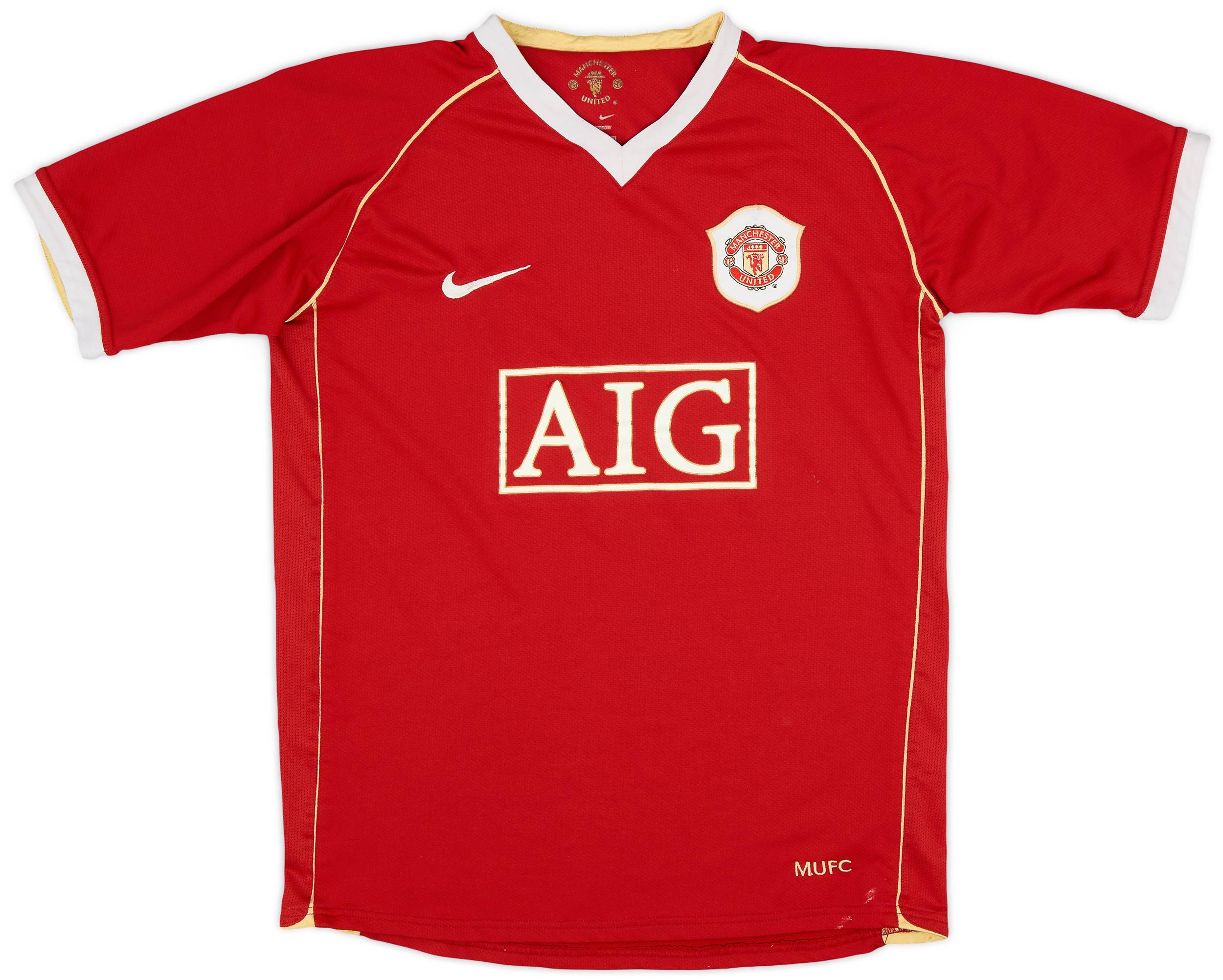 2006-07 Manchester United Home Shirt - 7/10 - (XL.Boys)