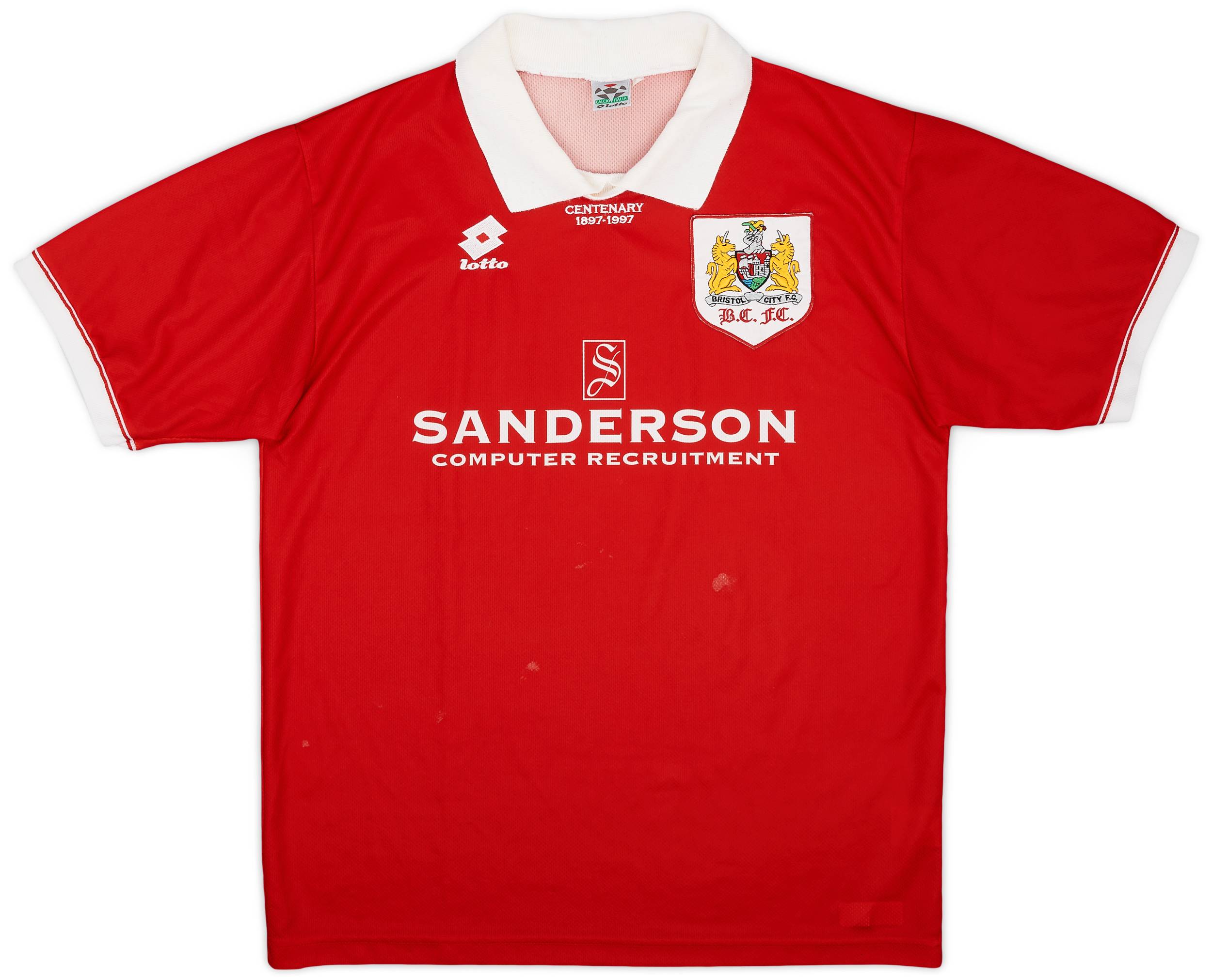 1996-97 Bristol City Centenary Home Shirt - 6/10 - (XL)