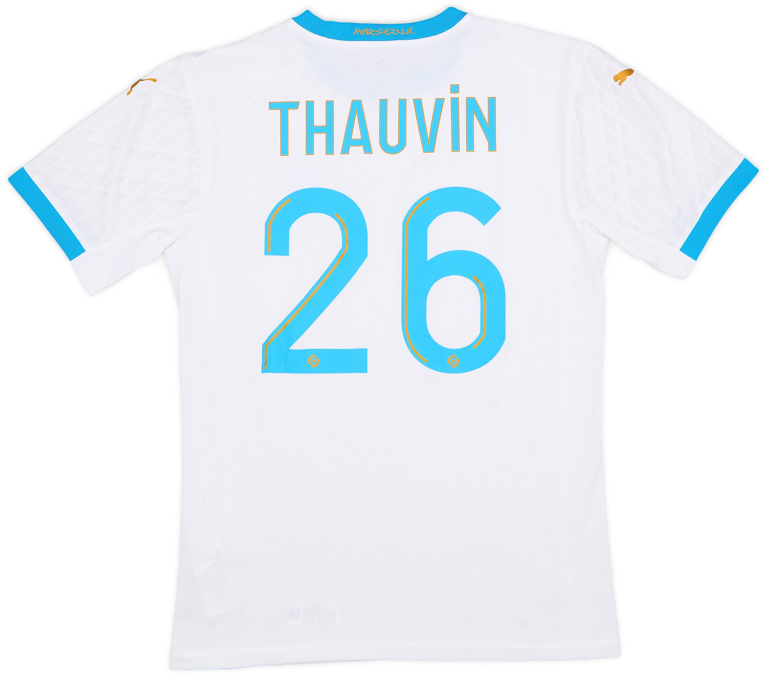 2020-21 Olympique Marseille Authentic Home Shirt Thauvin #26 - 9/10 - (S)
