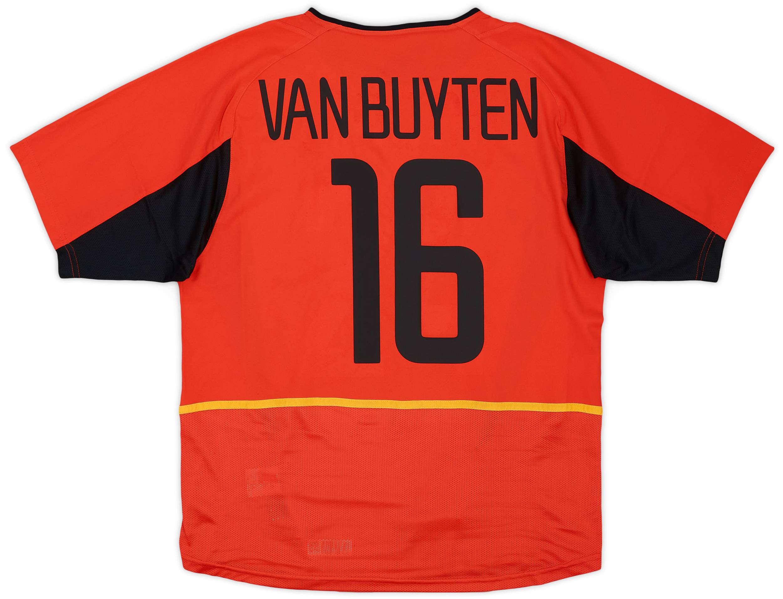 2002-04 Belgium Home Shirt Van Buyten #16 - 8/10 - (M)