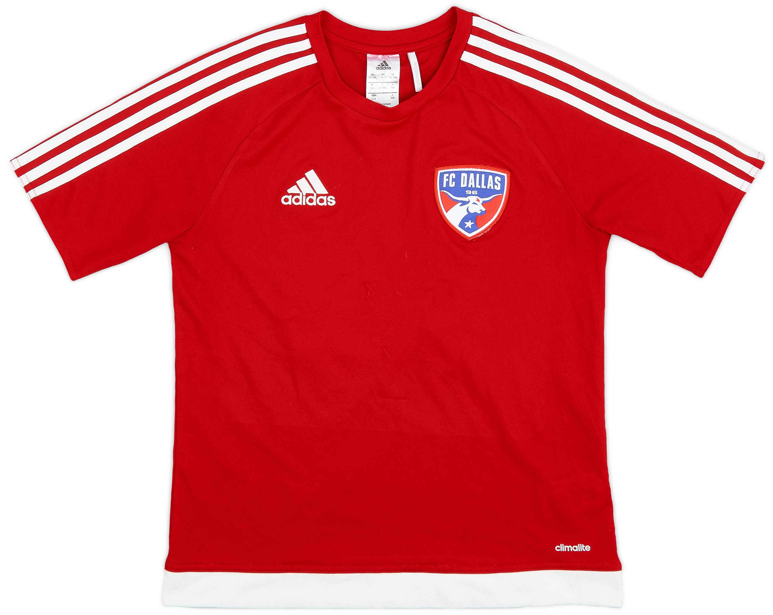2016 17 FC Dallas adidas Training Shirt 19 7 10 L.Boys