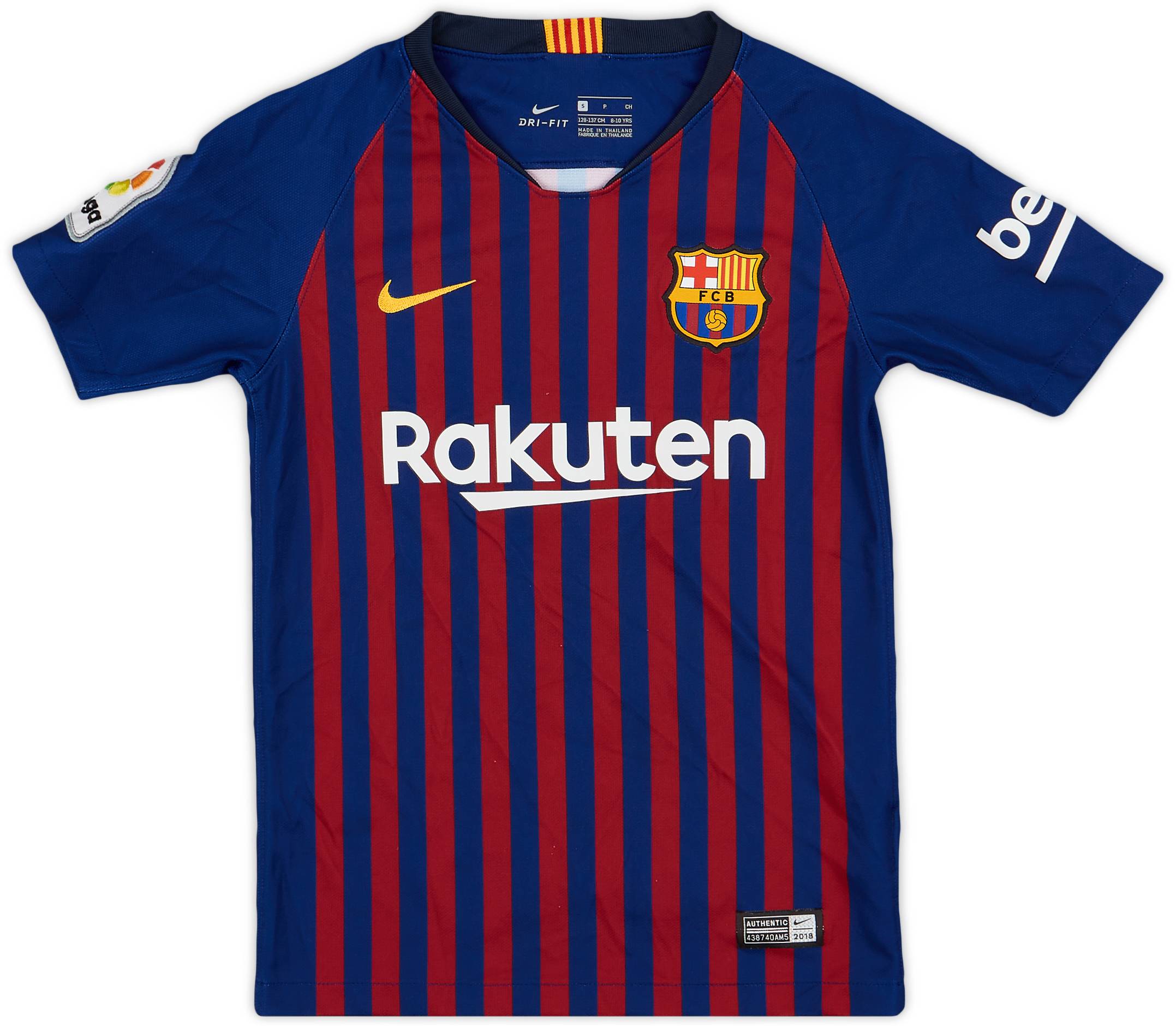 2018-19 Barcelona Home Shirt - 9/10 - (S.Boys)