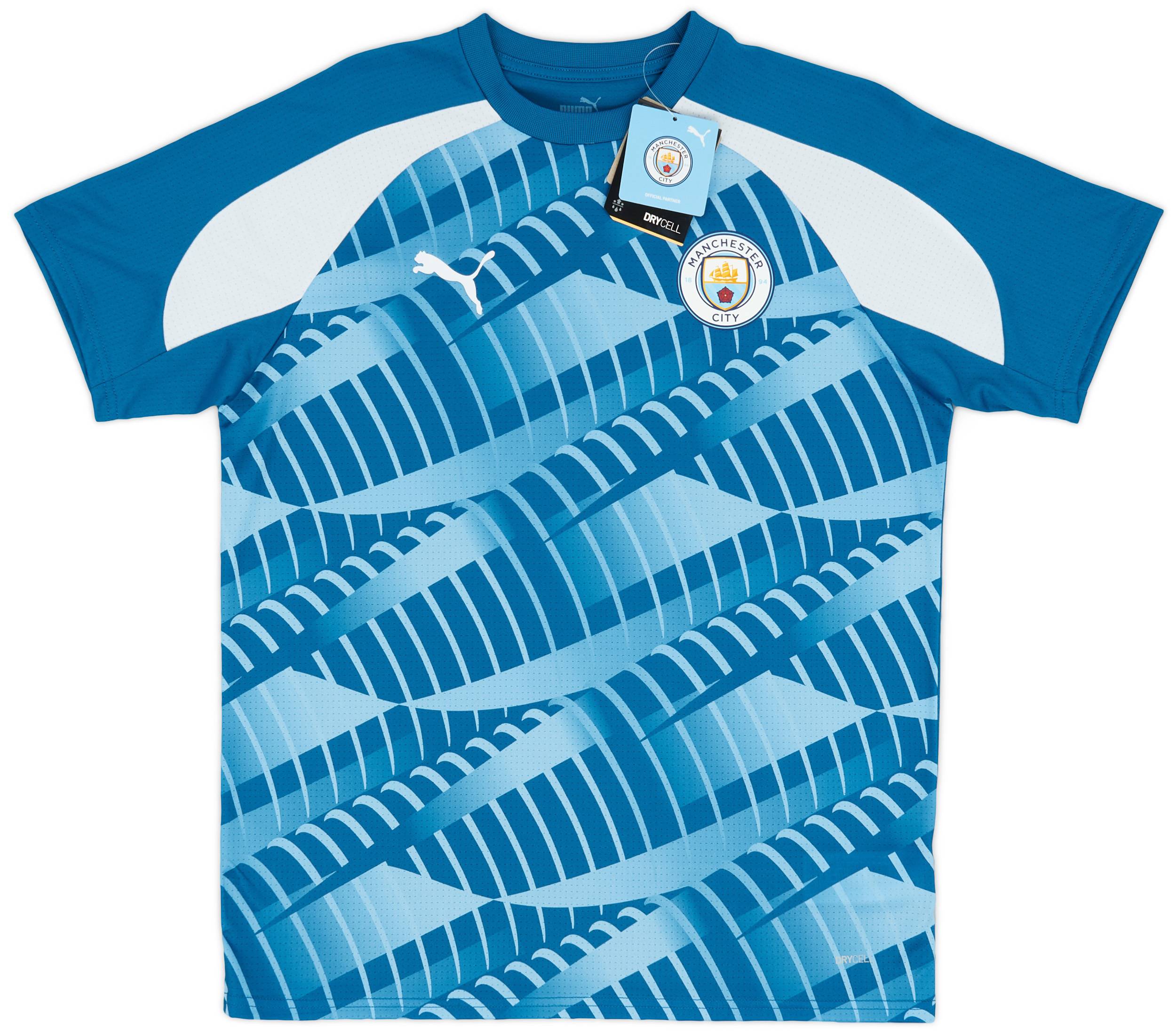 2023-24 Manchester City Puma Pre-Match Shirt (XXL.Kids)