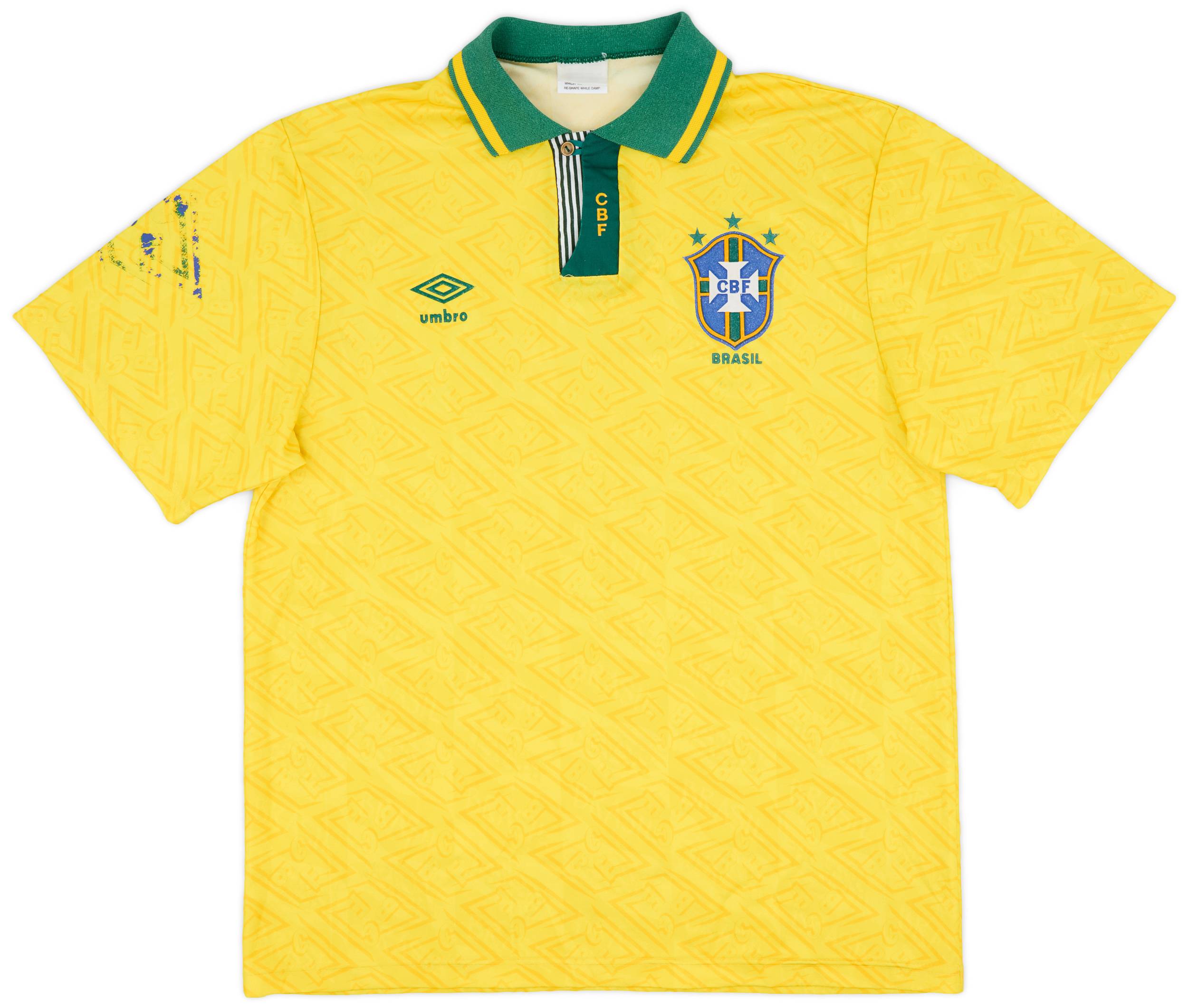 1991-93 Brazil Home Shirt - 6/10 - (L)
