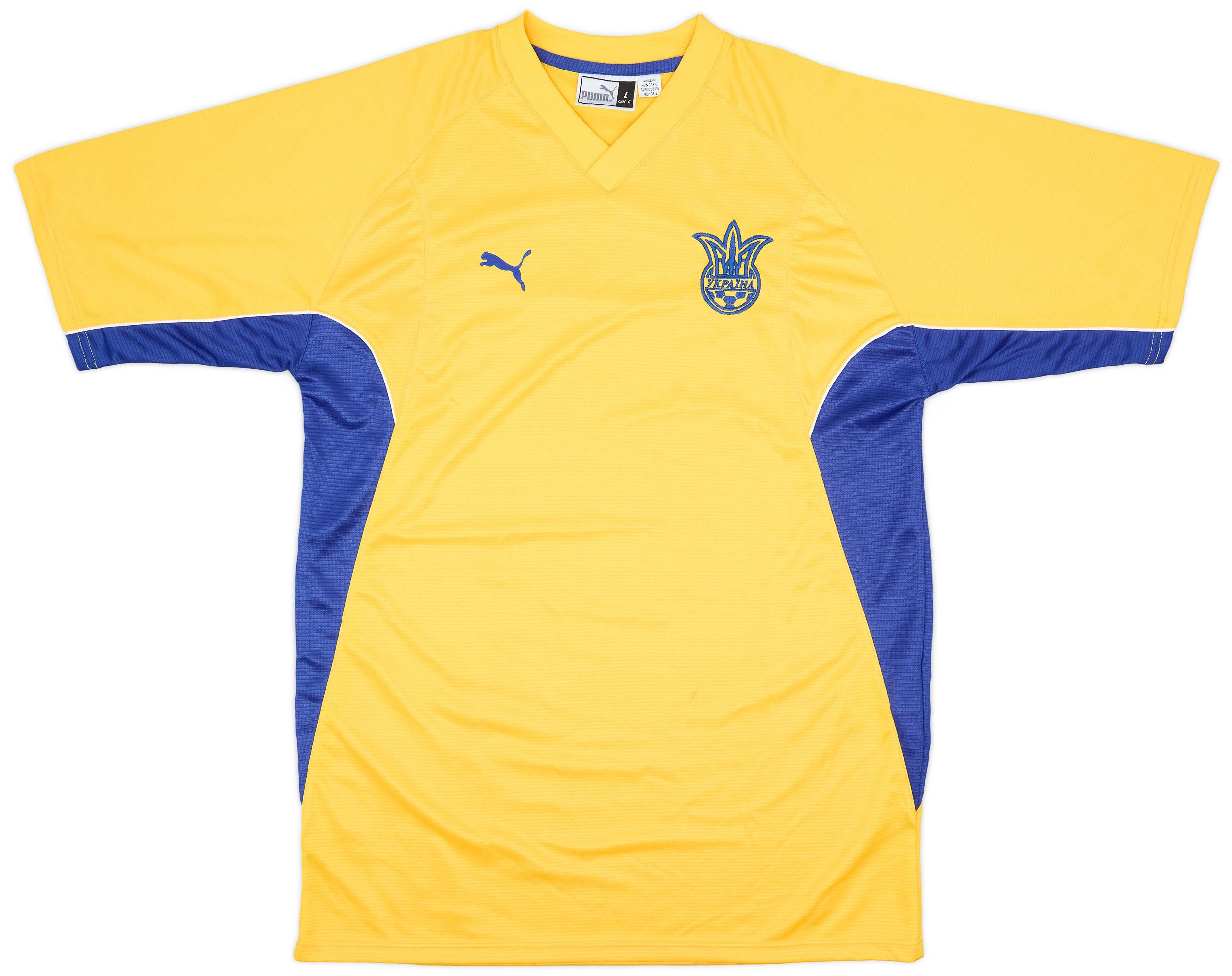 2000 01 Ukraine Puma Training Shirt 7 10 L