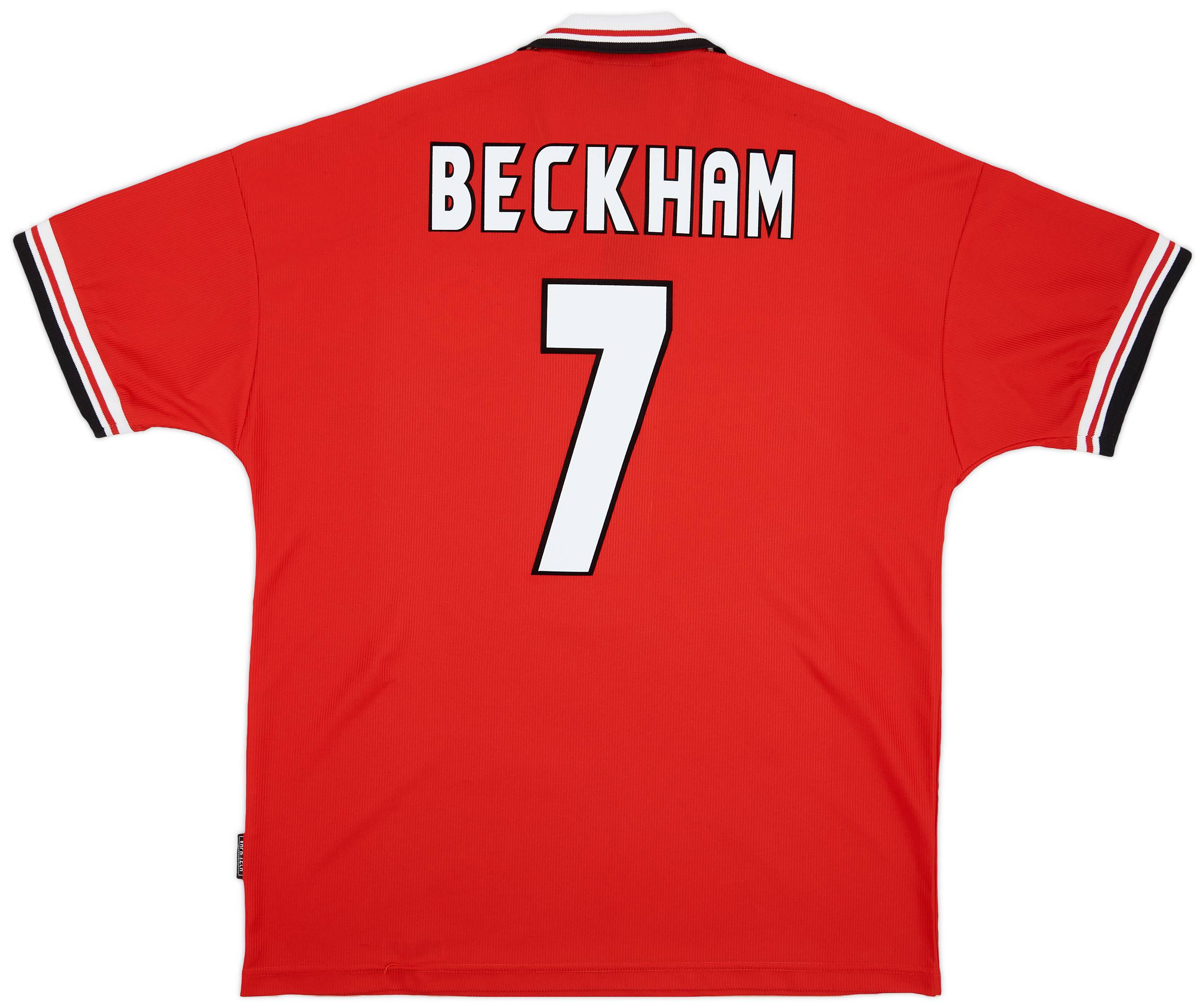 1998/00 BECKHAM #7 Manchester United Home Football Shirt (L