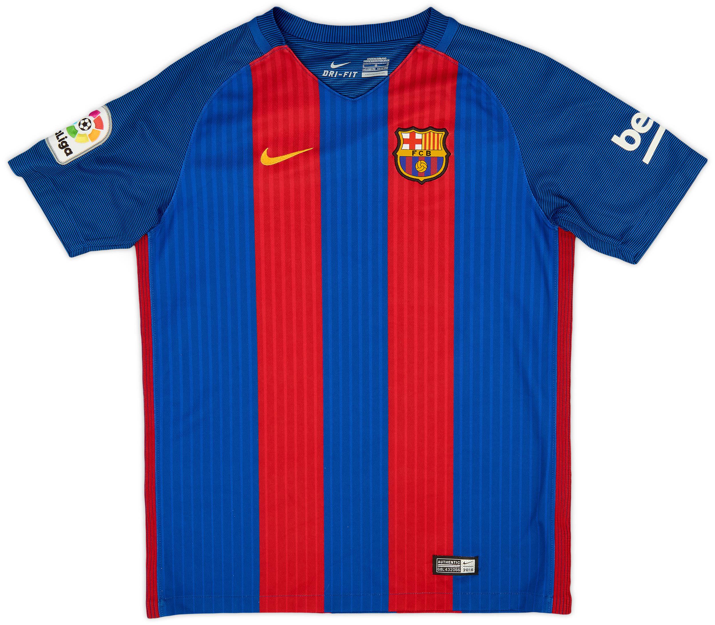 2016-17 Barcelona Home Shirt - 9/10 - (L.Boys)