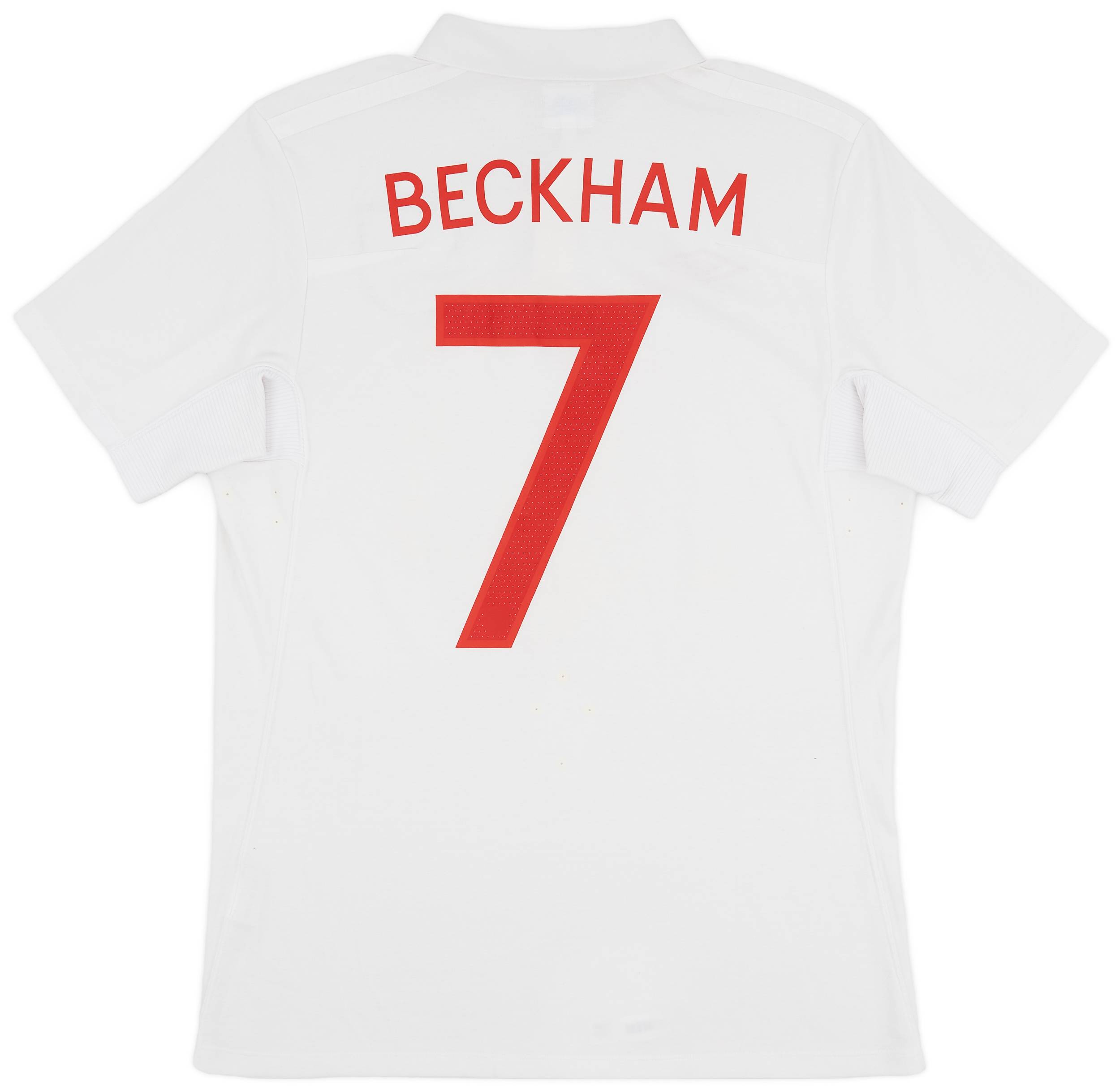 2009-10 England Home Shirt Beckham #7 - 8/10 - (M)