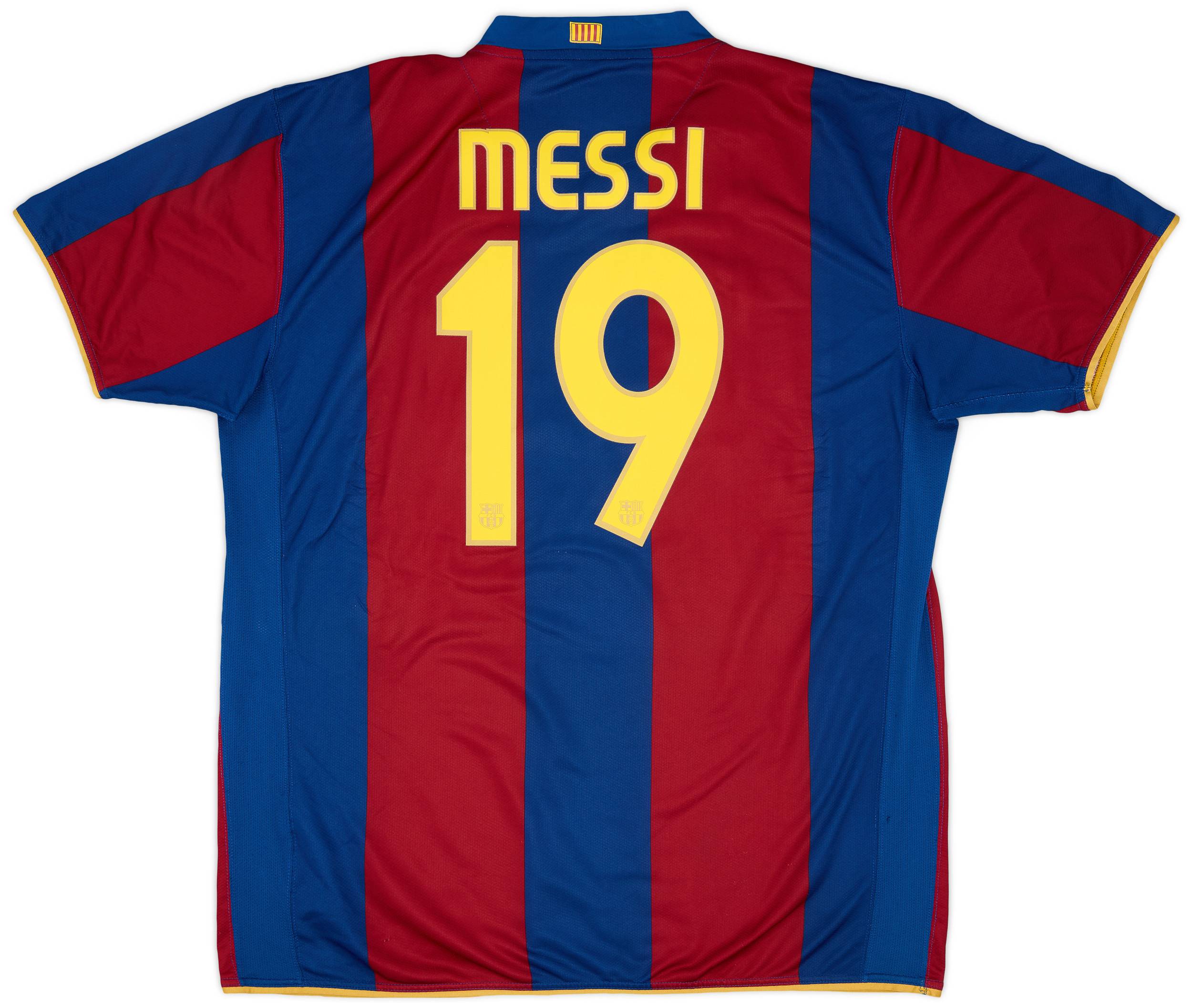 2007-08 Barcelona Home Shirt Messi #19 - 8/10 - (XXL)