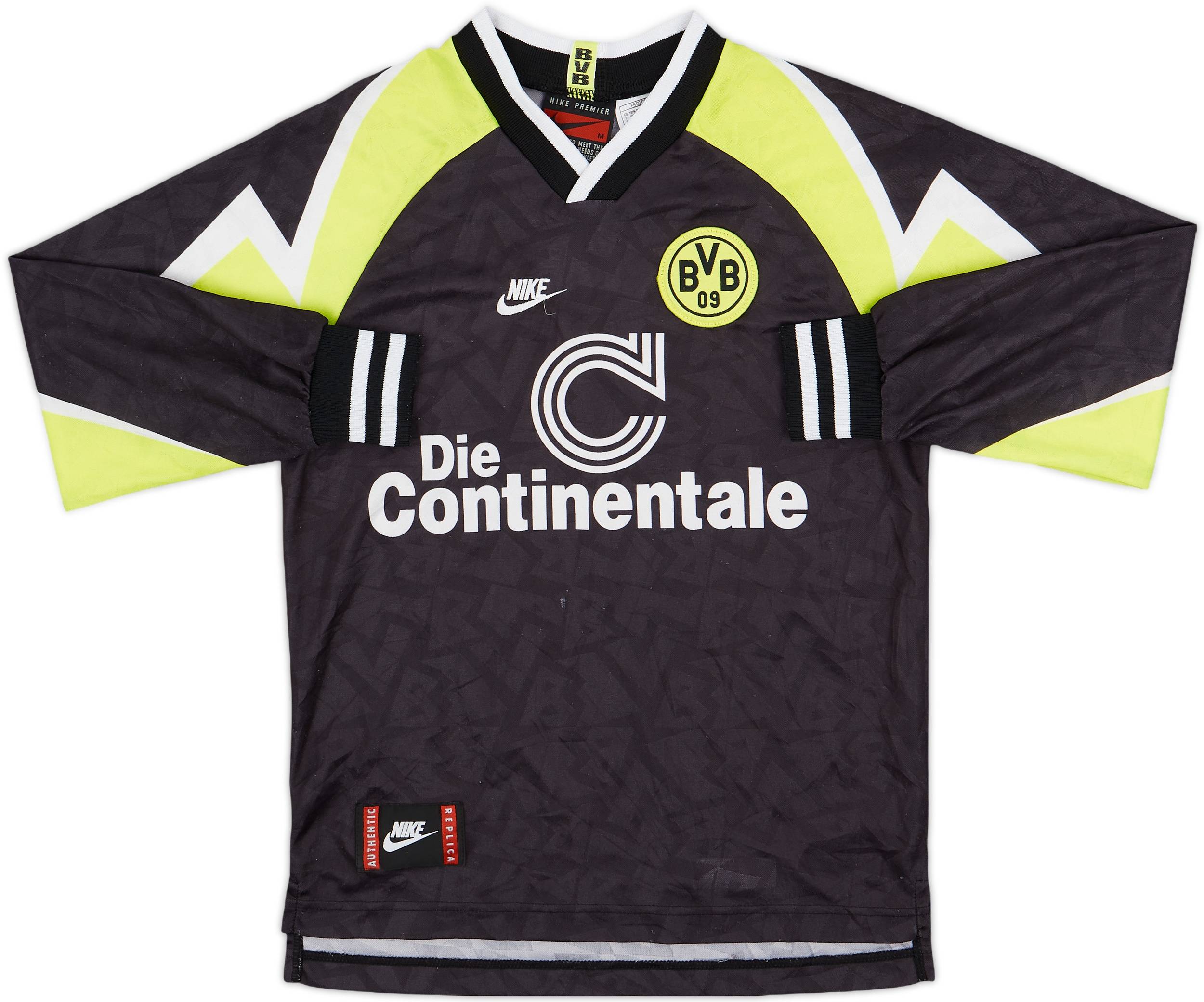 1995-96 Borussia Dortmund Away L/S Shirt - 7/10 - (M.Boys)