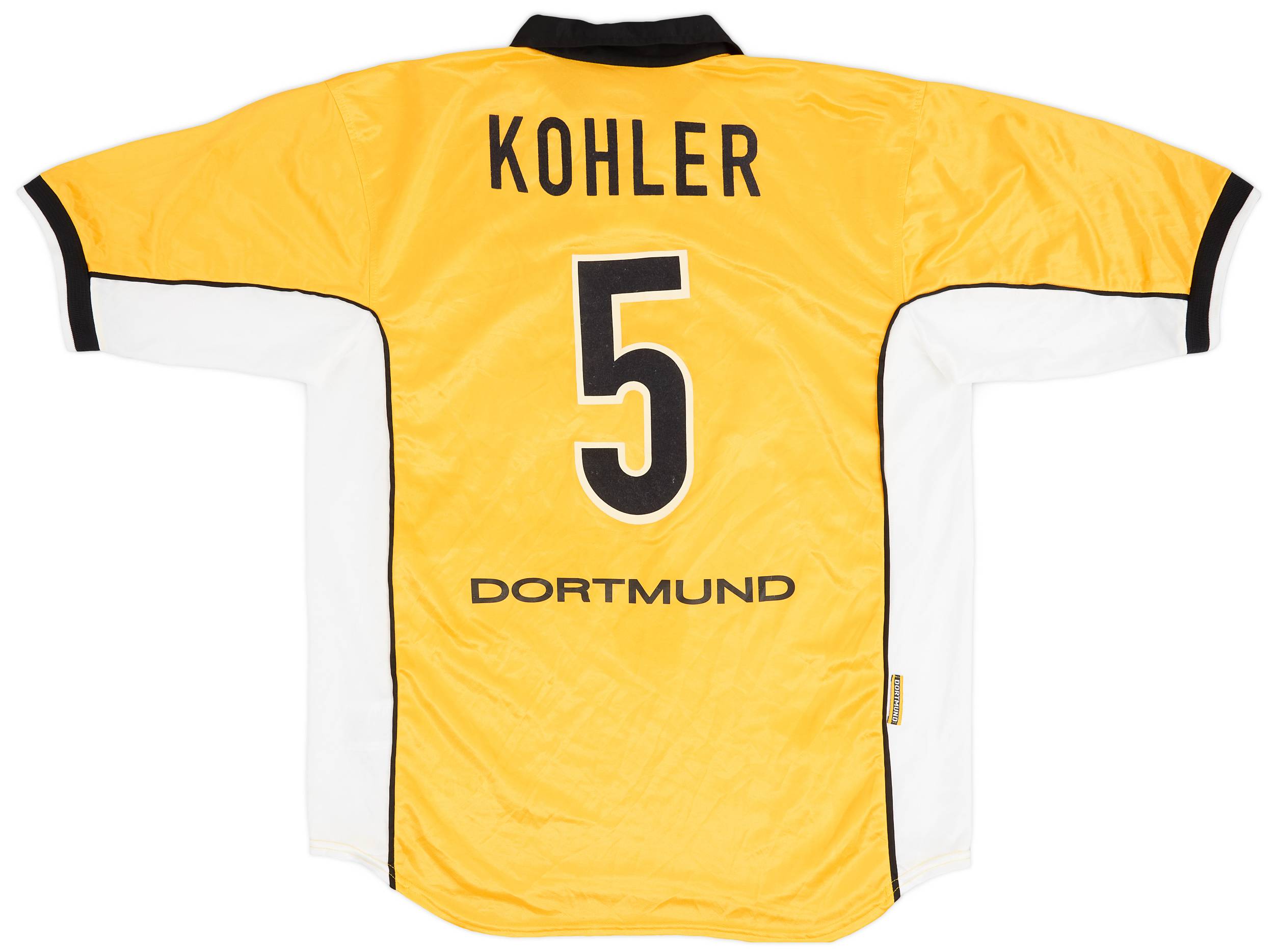 1998-00 Borussia Dortmund Home Shirt Kohler #5 - 9/10 - (XL)