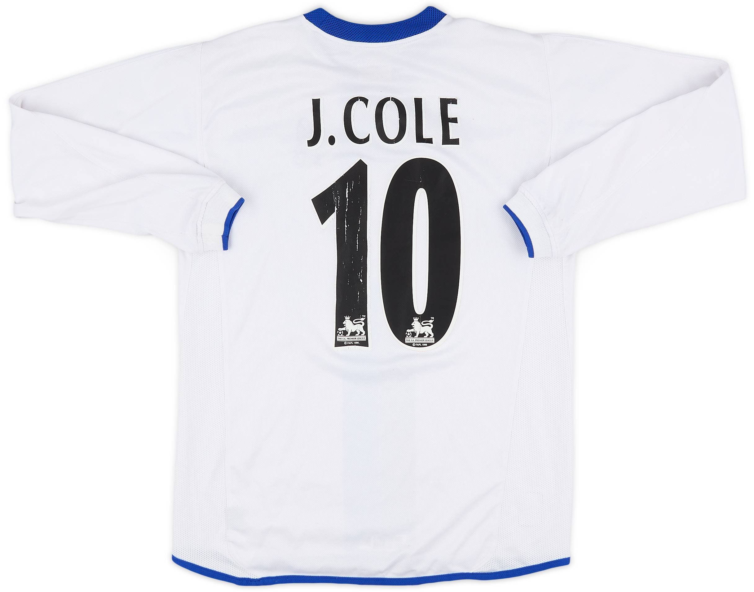2003-05 Chelsea Away L/S Shirt J. Cole #10 - 6/10 - (XL.Boys)