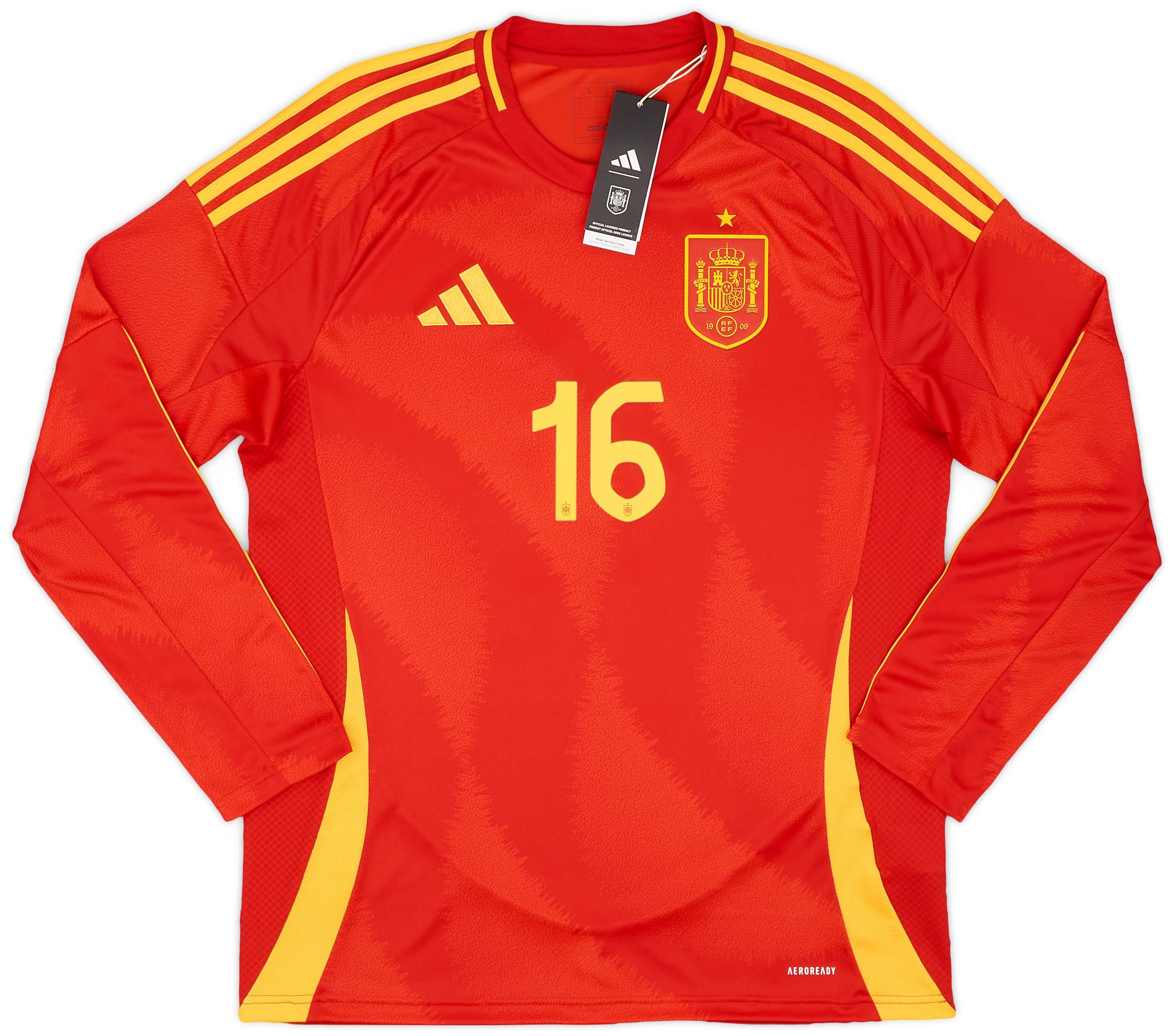 2024-25 Spain Home L/S Shirt Rodrigo #16
