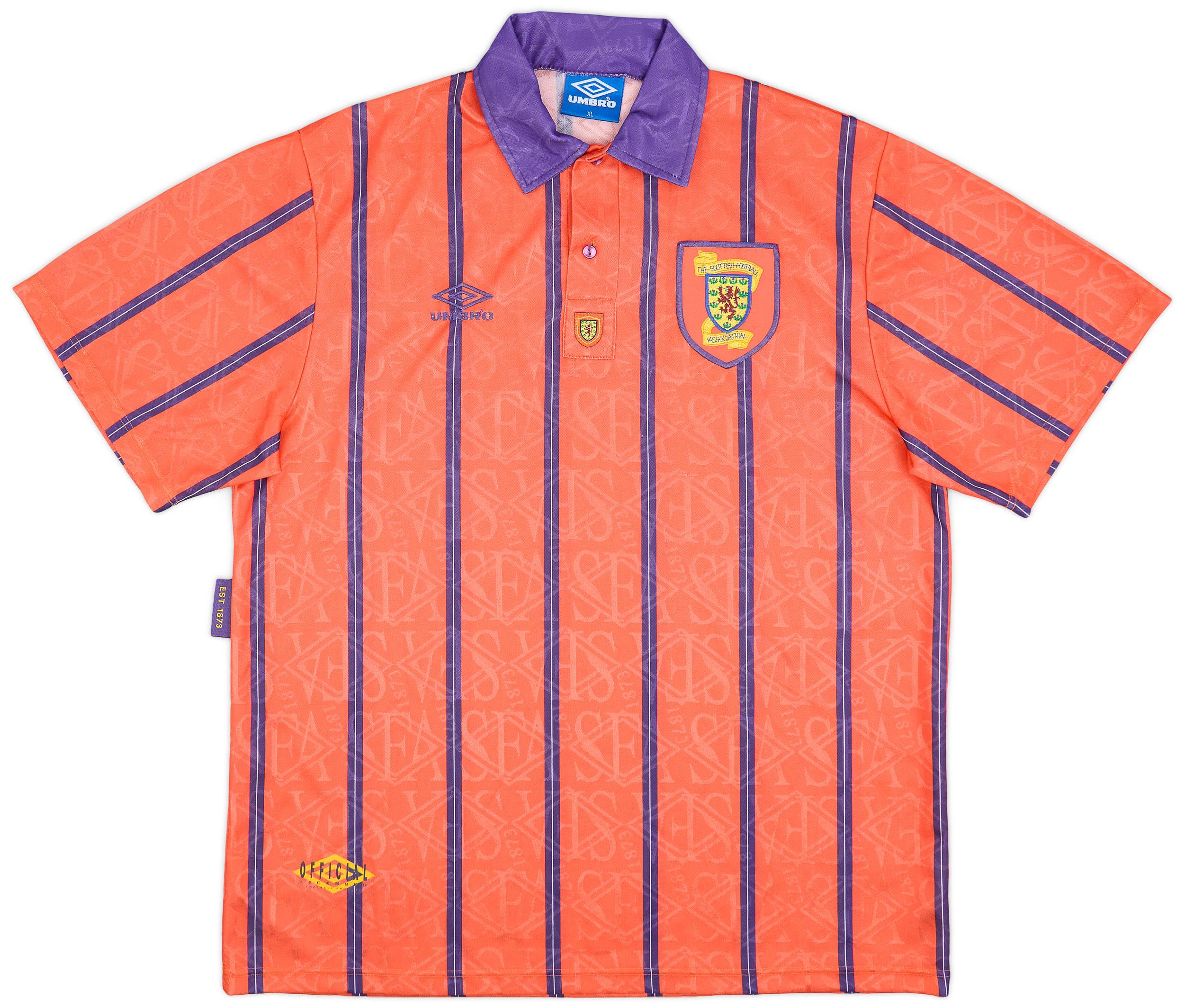 1993-95 Scotland Away Shirt - 8/10 - (XL)