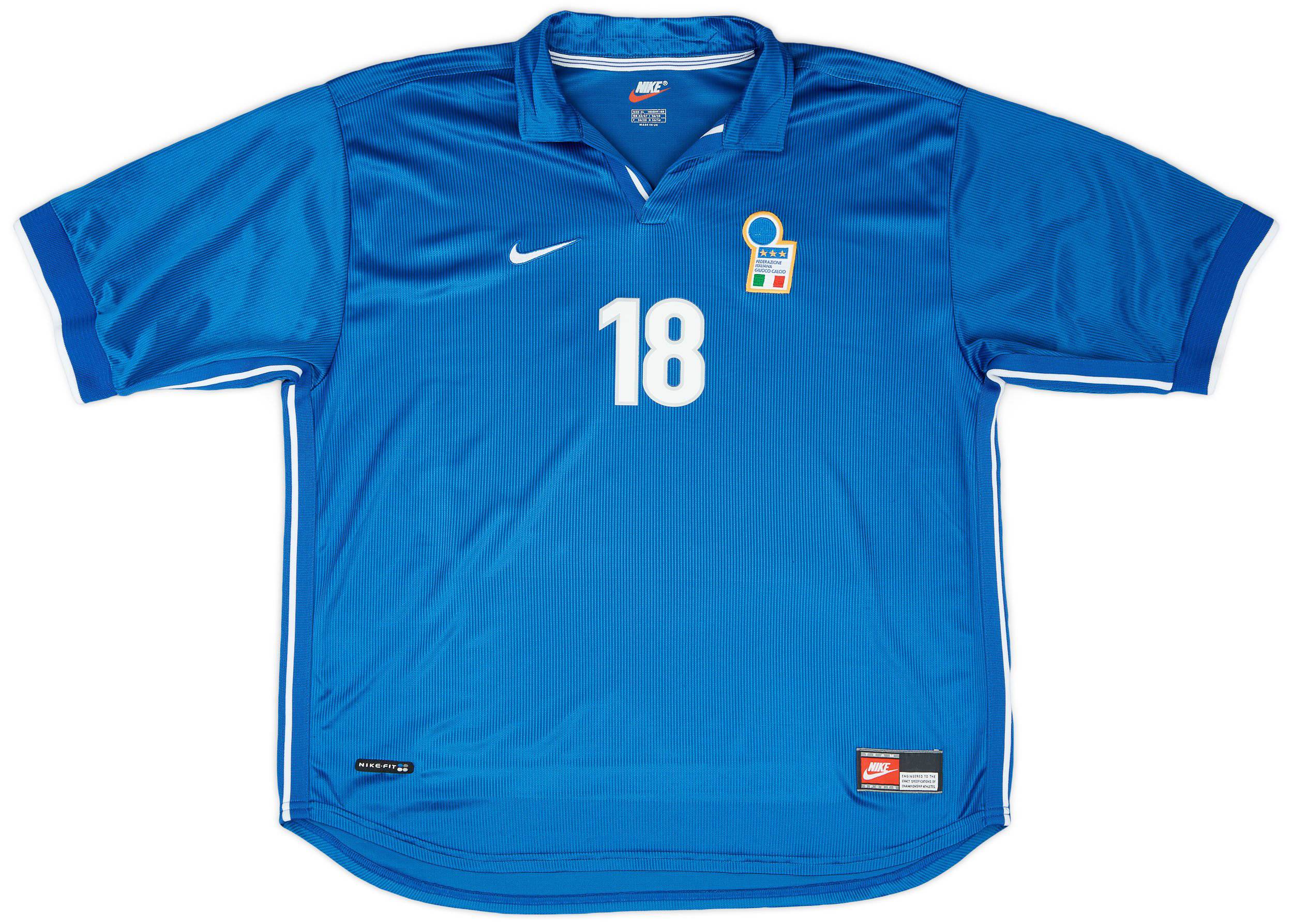 ウェア Nike FIFA World Cup France '98 BAGGIO 1997-98 Italy Home Shirt Baggio R. #18