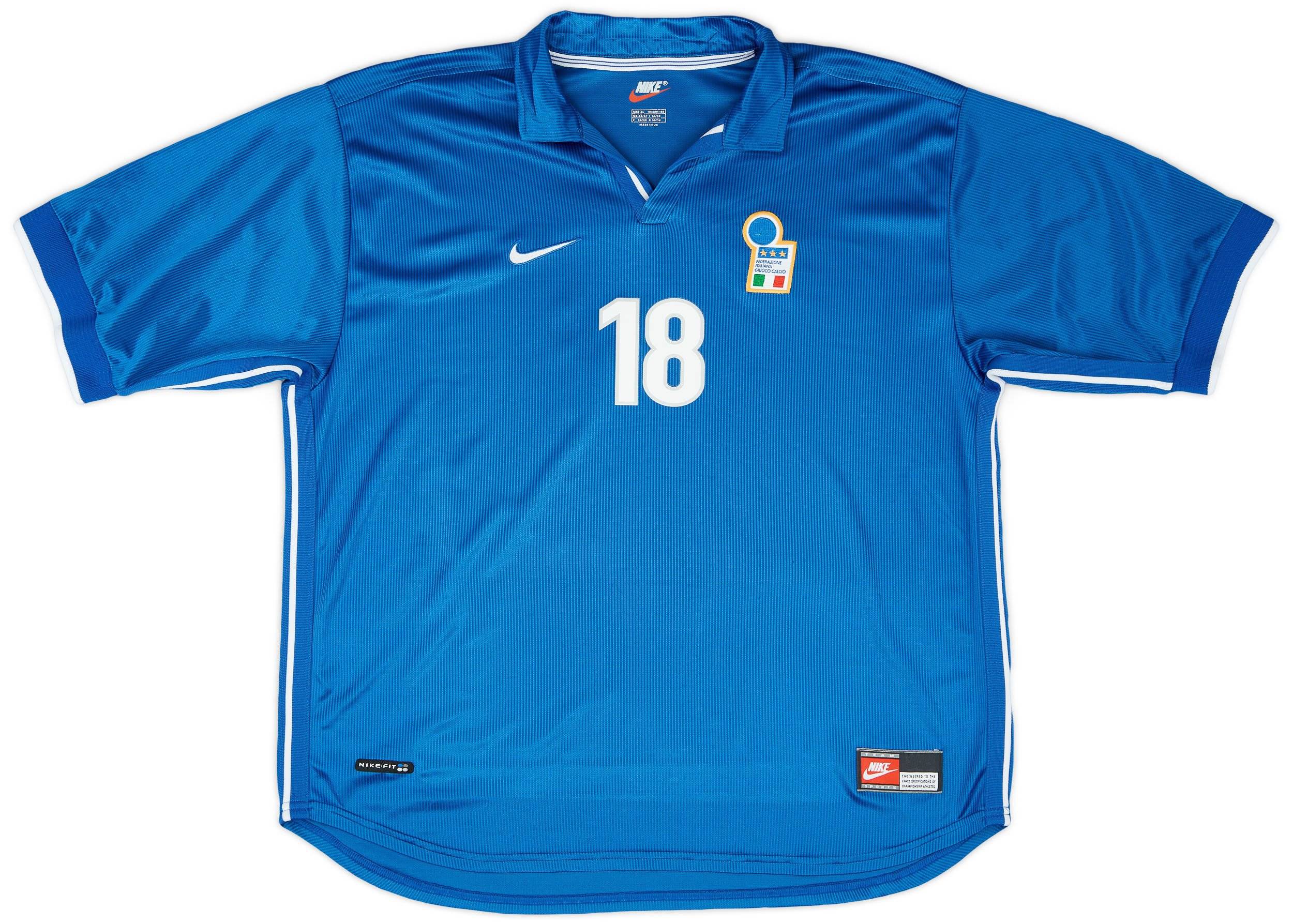 1997-98 Italy Home Shirt Baggio #18 - 8/10 - (S)