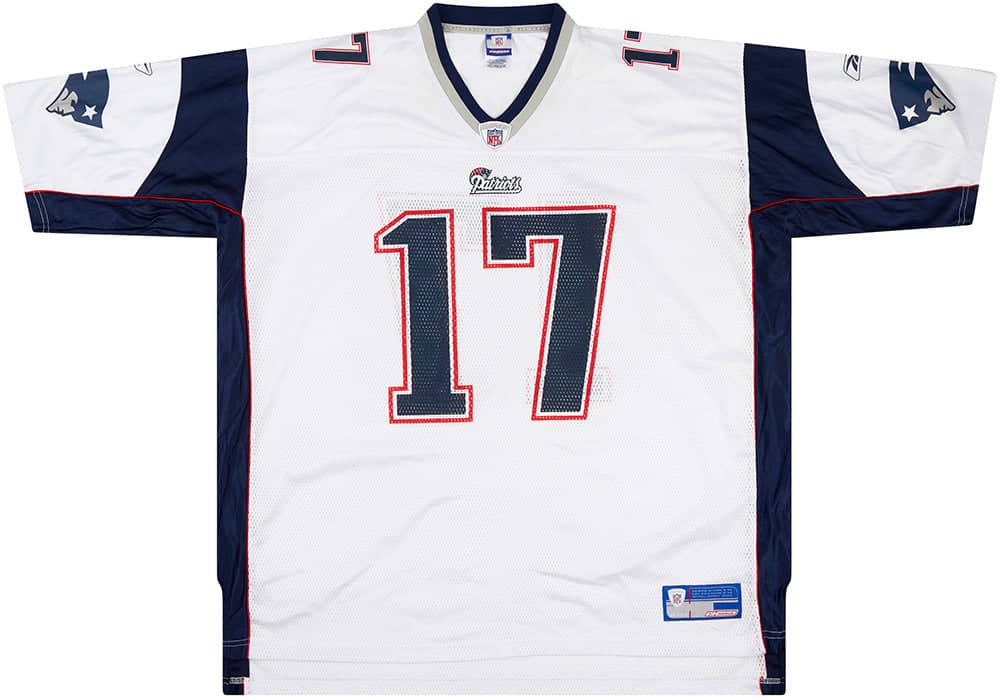 2006 New England Patriots Jackson 17 Reebok On Field Jersey Away 3XL