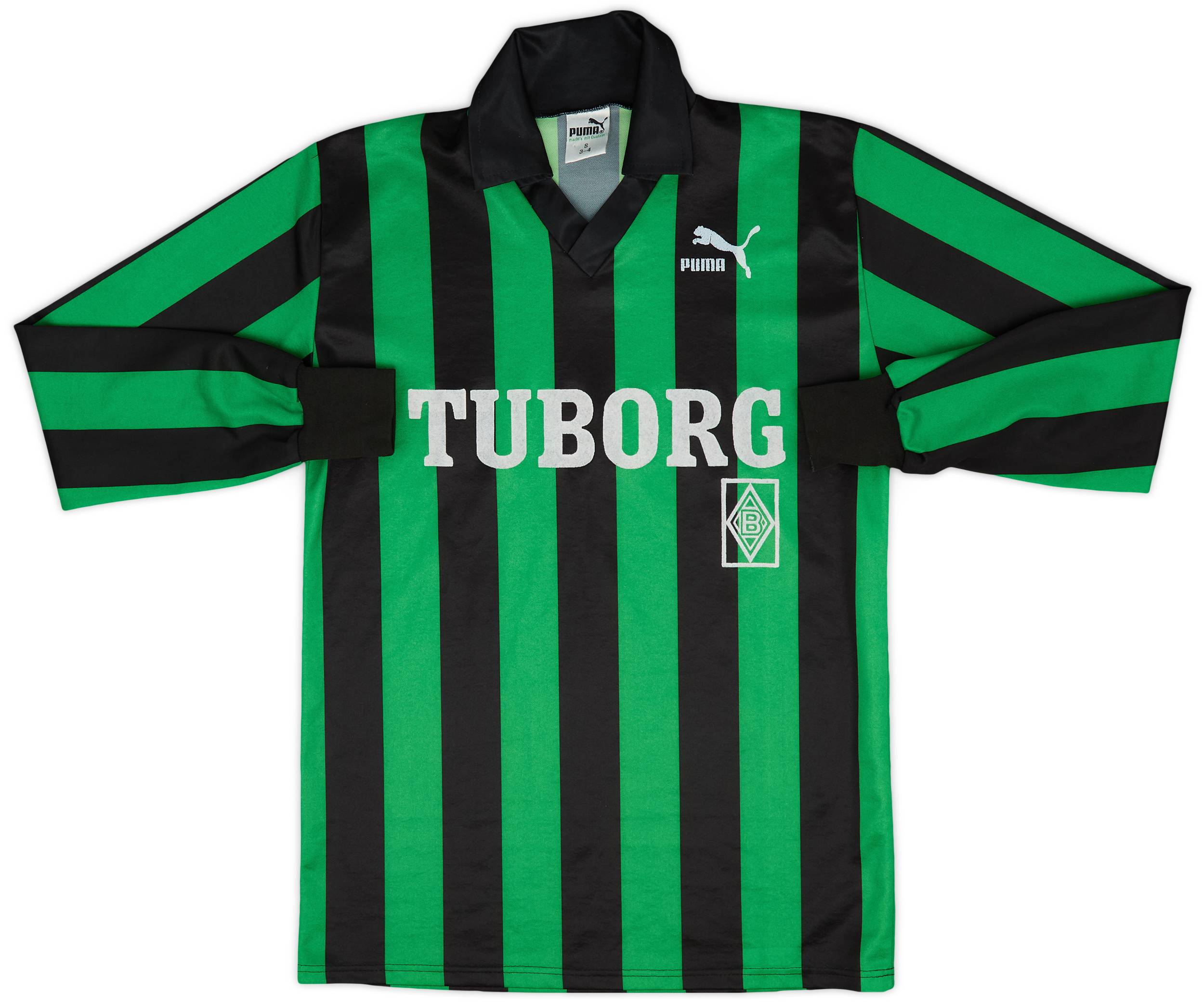 1990-92 Borussia Monchengladbach Away L/S Shirt - 6/10 - (S)