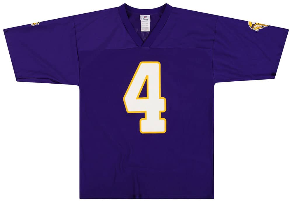 2009 10 Minnesota Vikings Favre 4 NFL Replica Jersey Home S