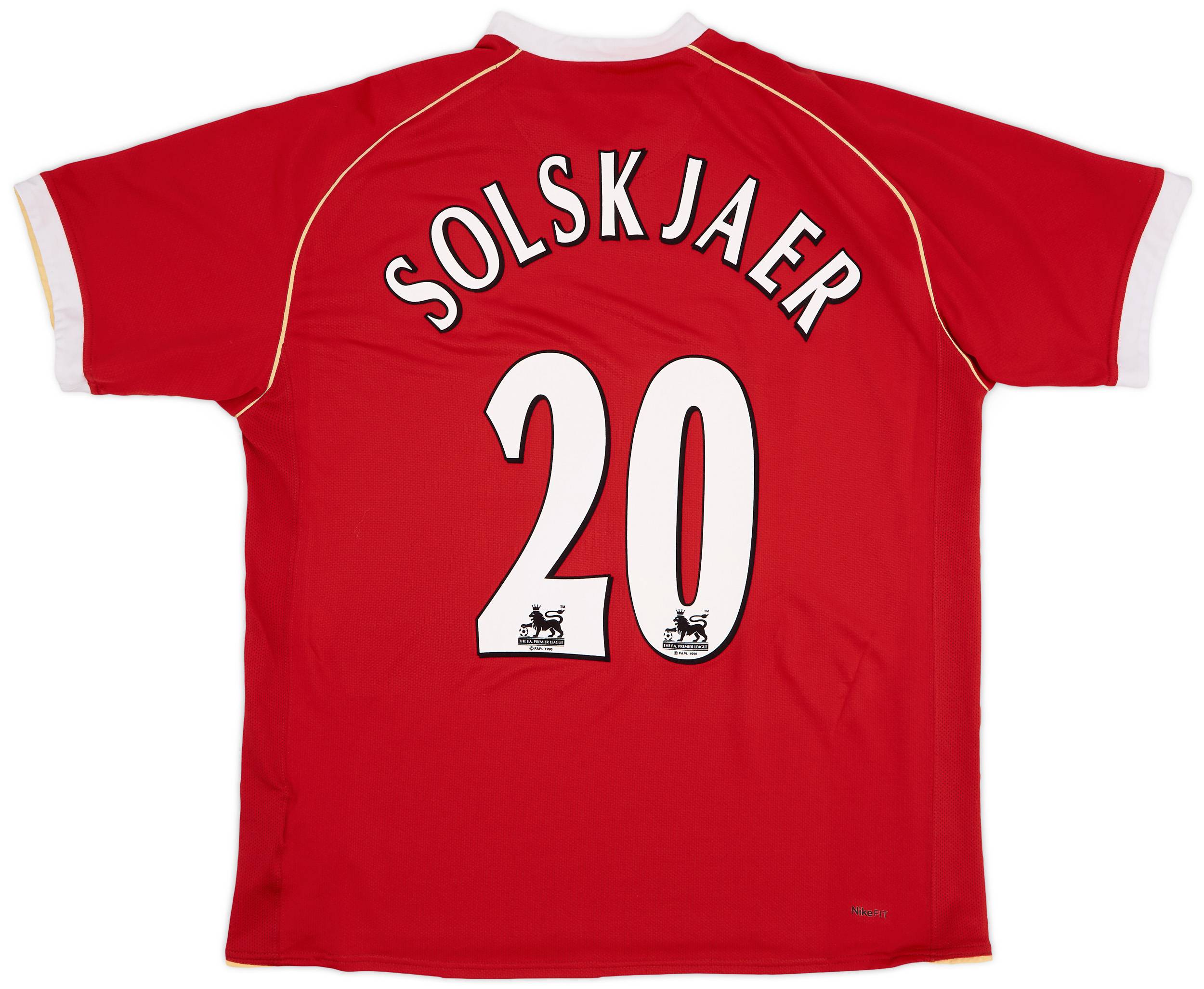 2006-07 Manchester United Home Shirt Solskjaer #20 - 8/10 - (XL)