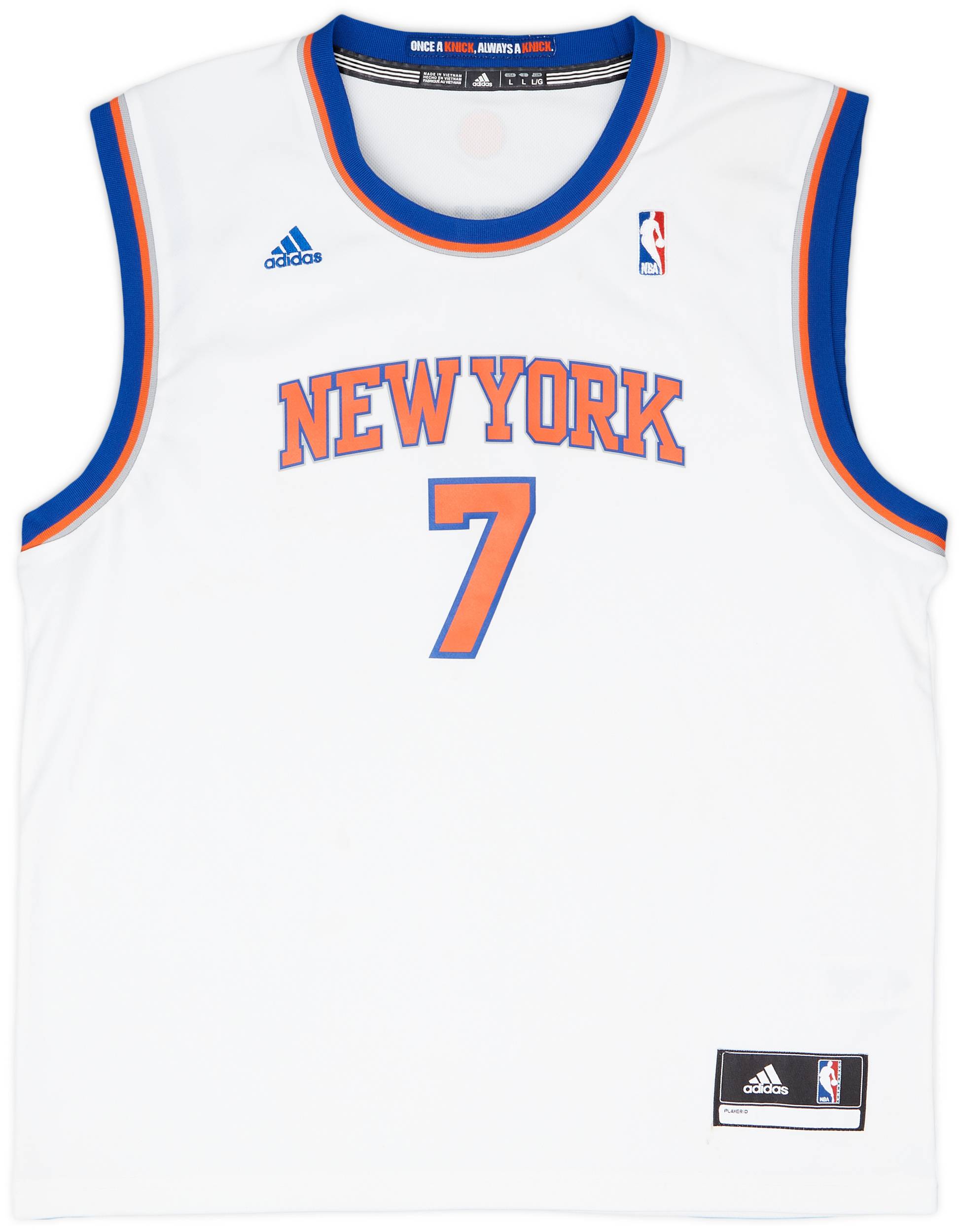 2012-14 New York Knicks Anthony #7 adidas Home Jersey - 6/10 - (L)