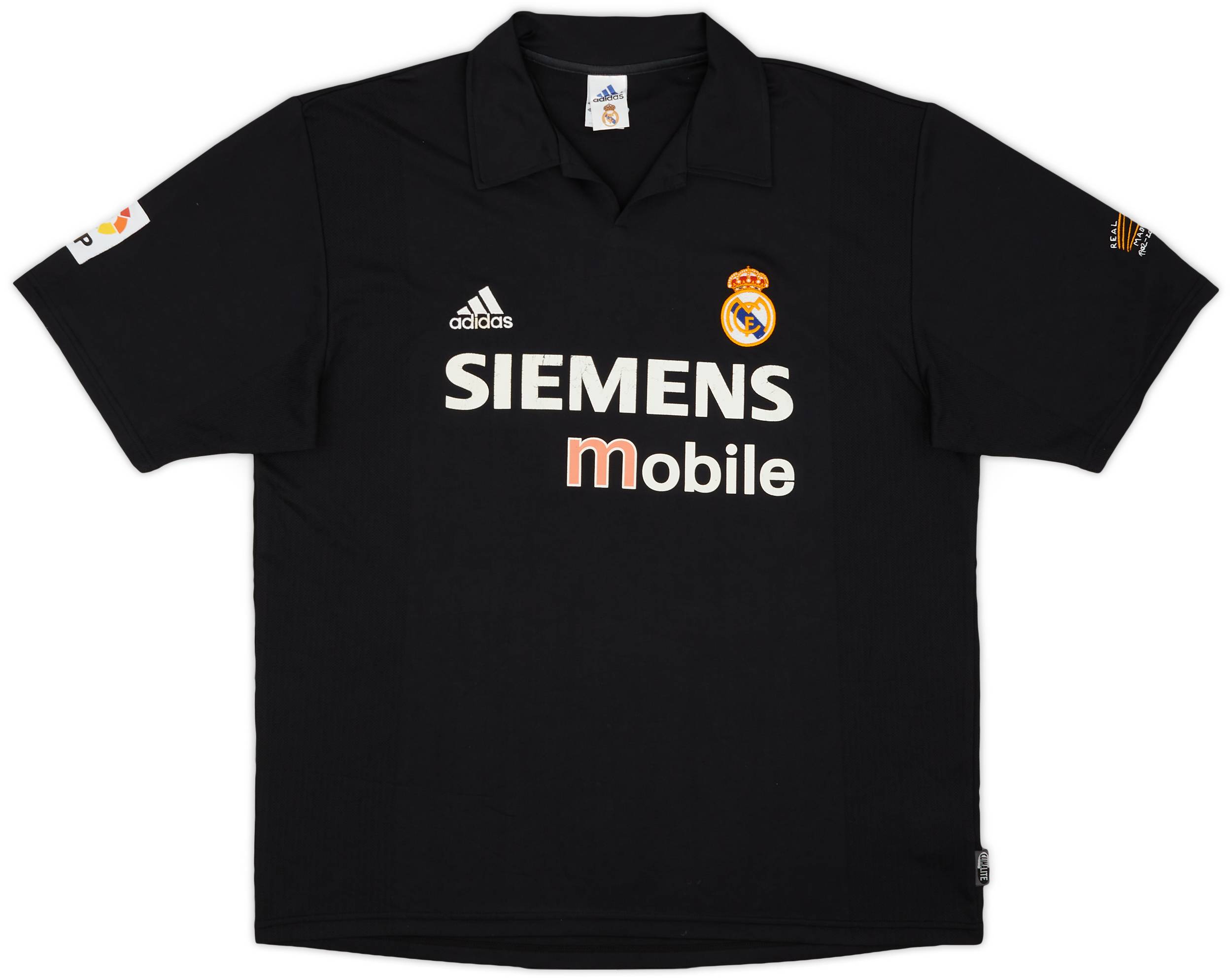 Real Madrid 2002年記念ポロシャツ 黒 2002-03 Real Madrid Centenary Away Shirt Ronaldo #11 - 7/10