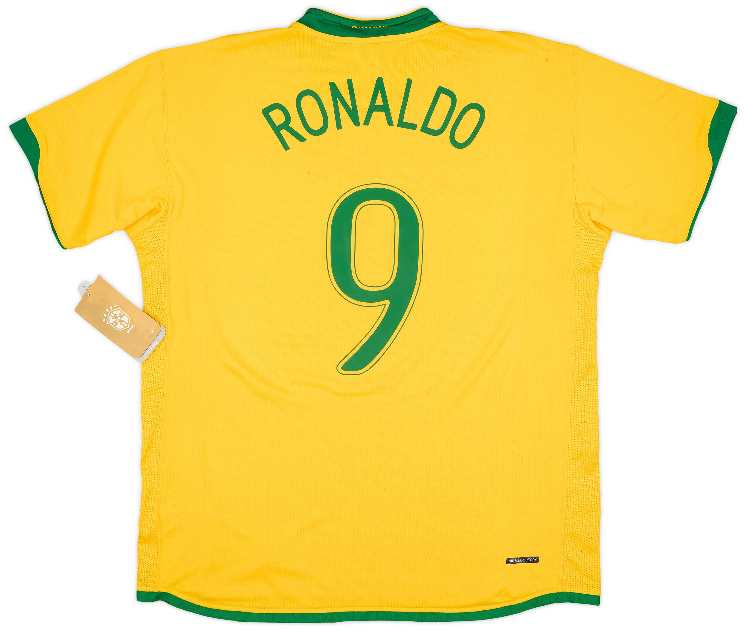 2006-08 Brazil Home Shirt Ronaldo #9 (XL)