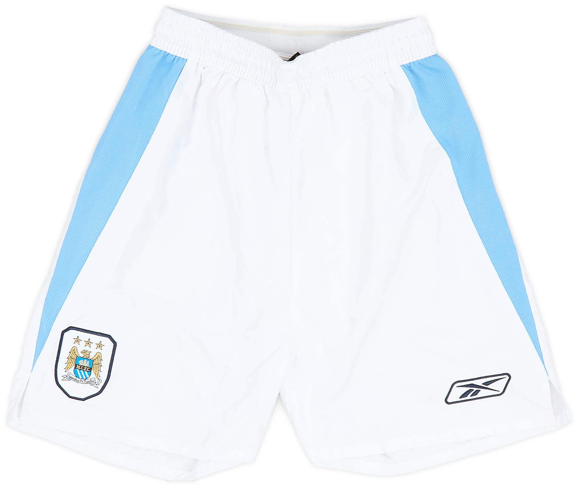2004-05 Manchester City Home Shorts - 8/10 - (S.Boys)