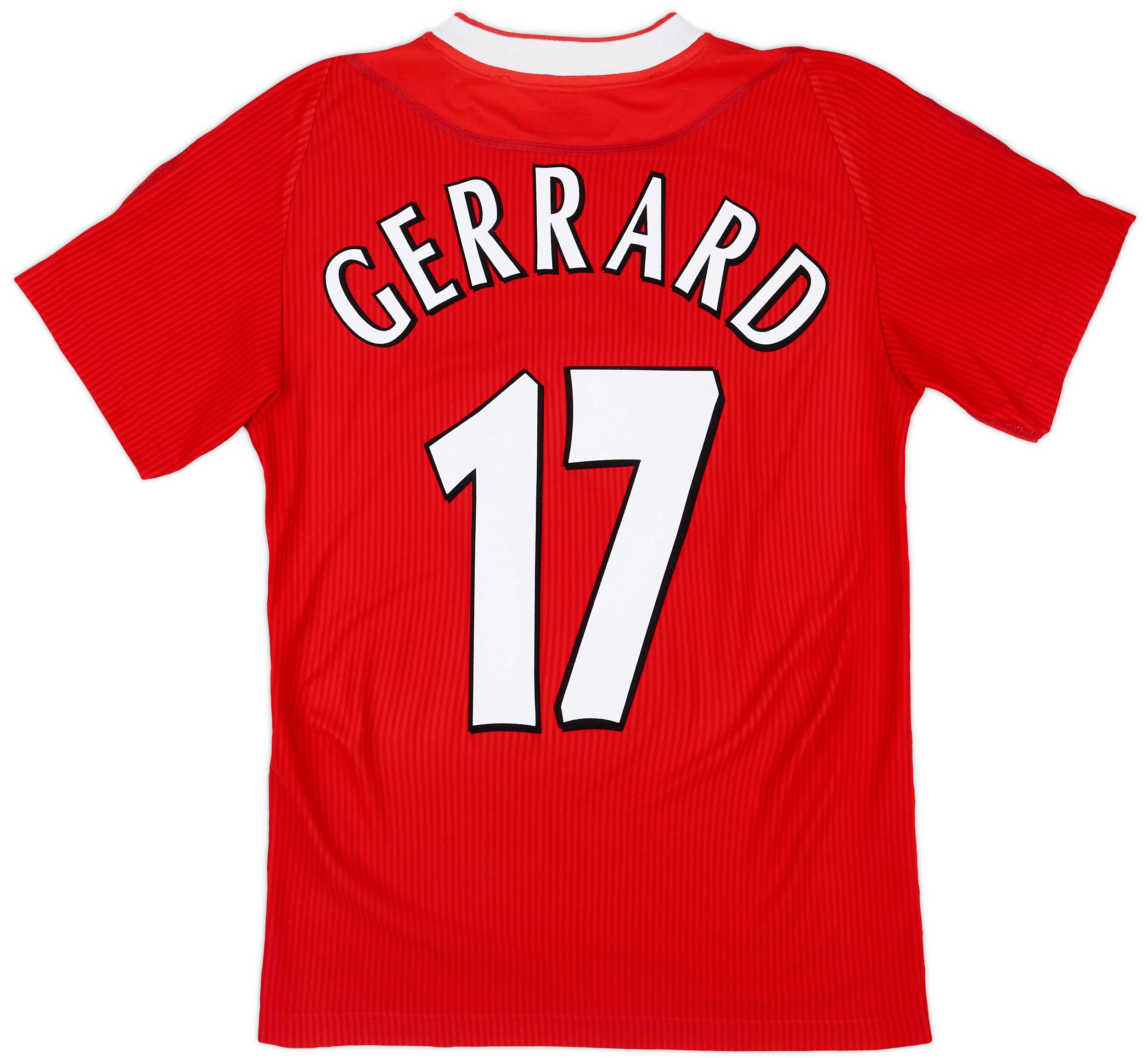 2002-04 Liverpool Home Shirt Gerrard #17 - 7/10 - (Y)