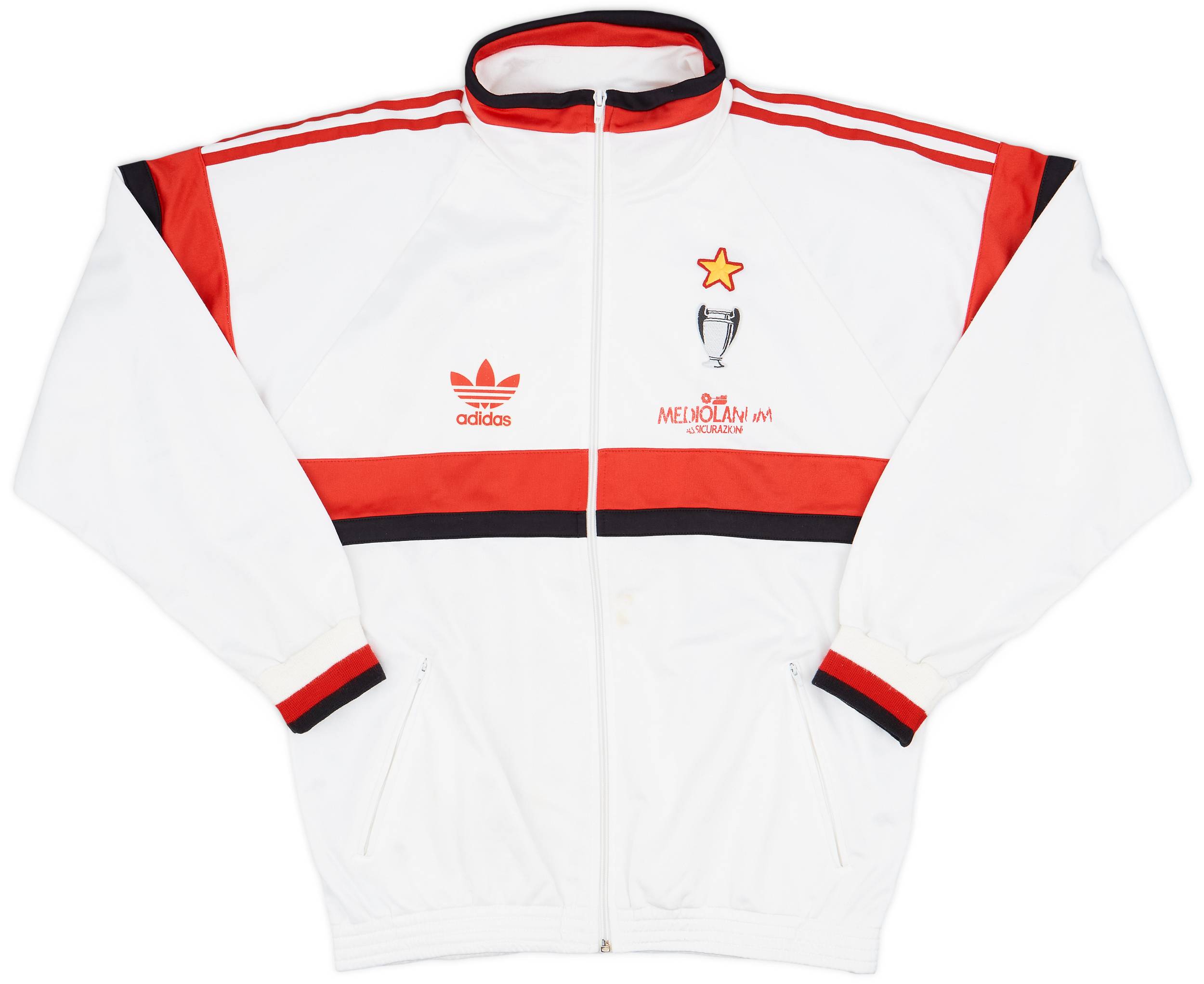 1990-92 AC Milan adidas Track Jacket - 6/10 - (L)