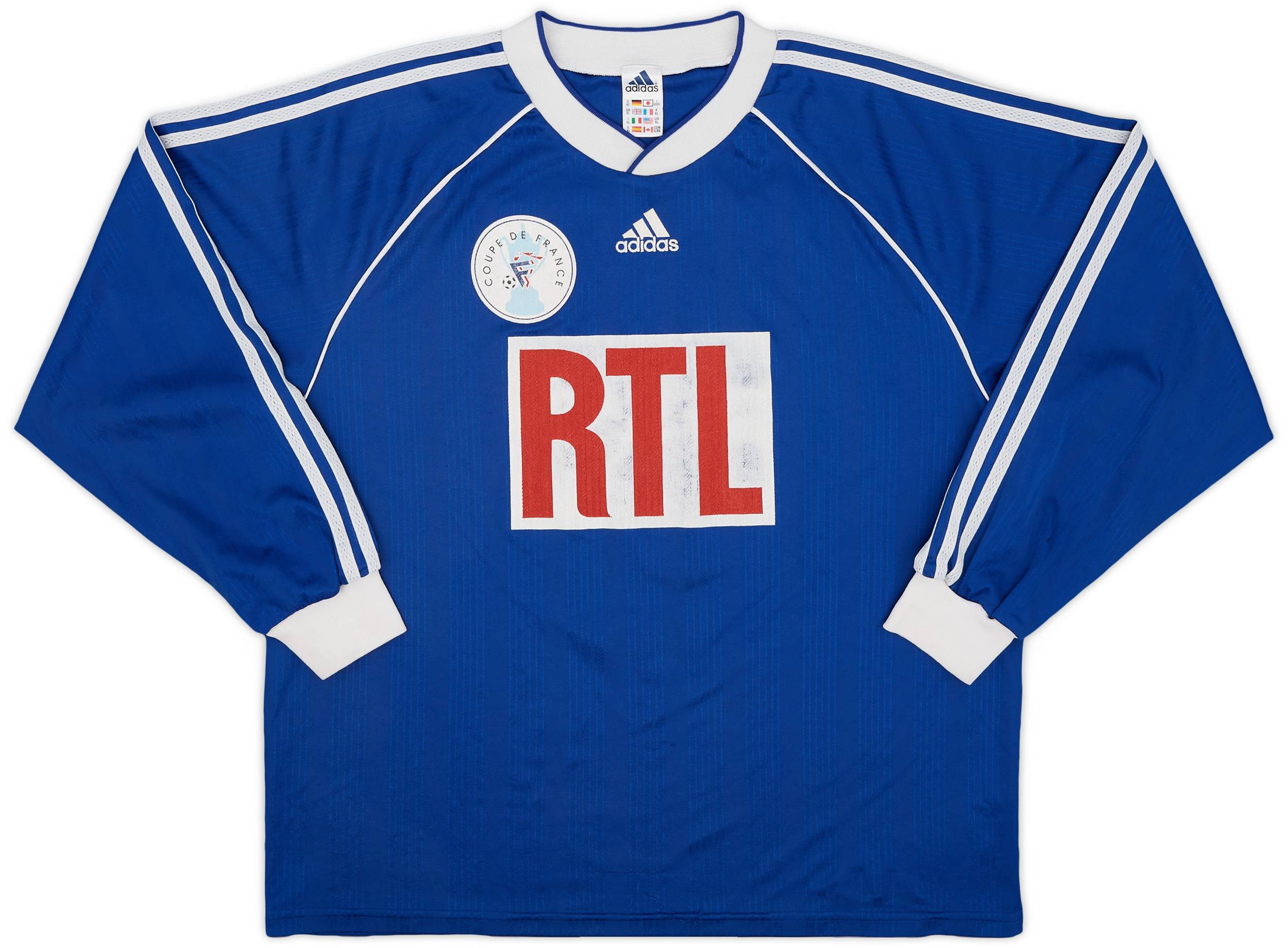 1999-00 Coupe de France Home L/S Shirt #5 - 7/10 - (XL)