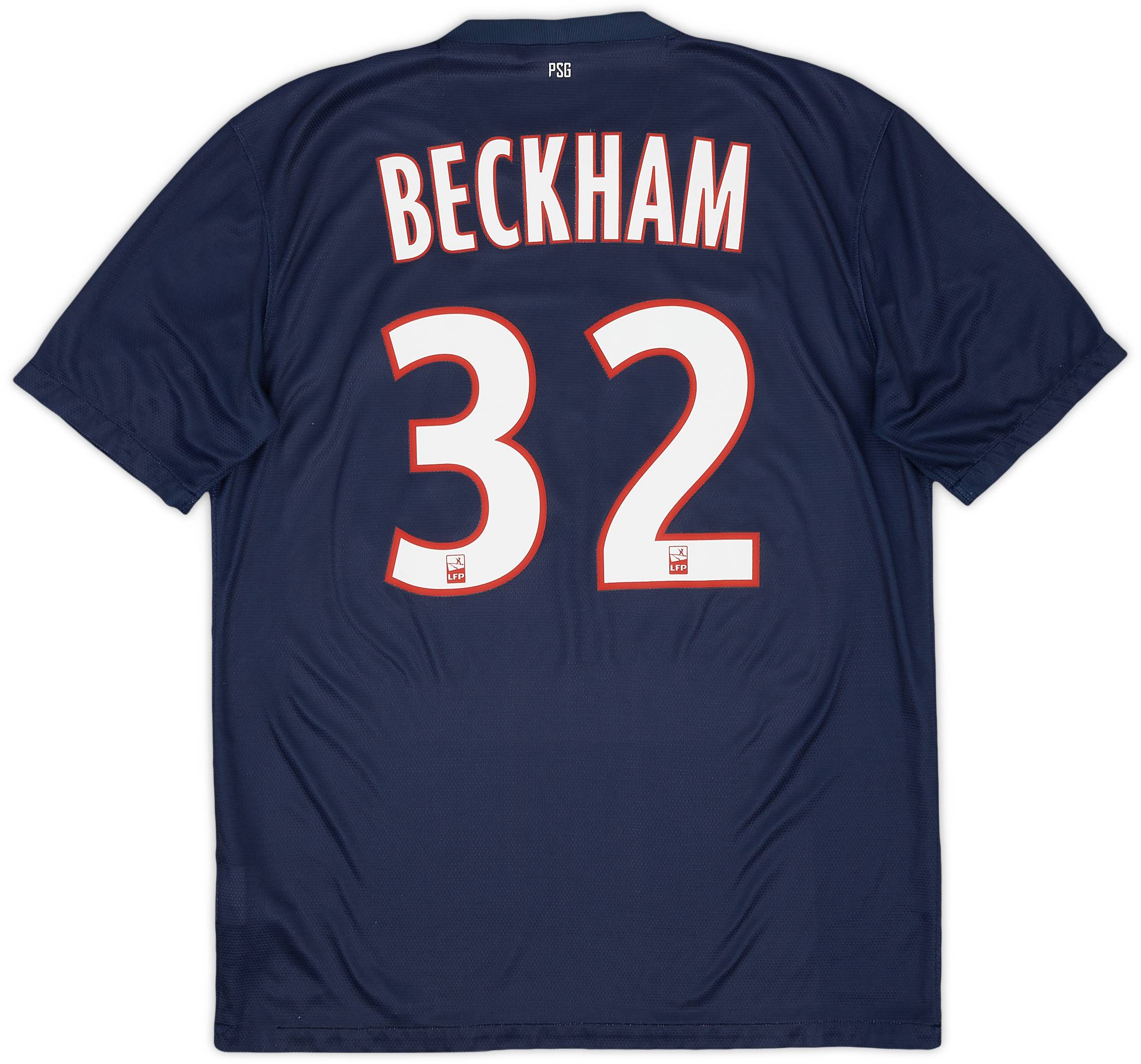 2012-13 Paris Saint-Germain Home Shirt Beckham #32 - 7/10 - (M)