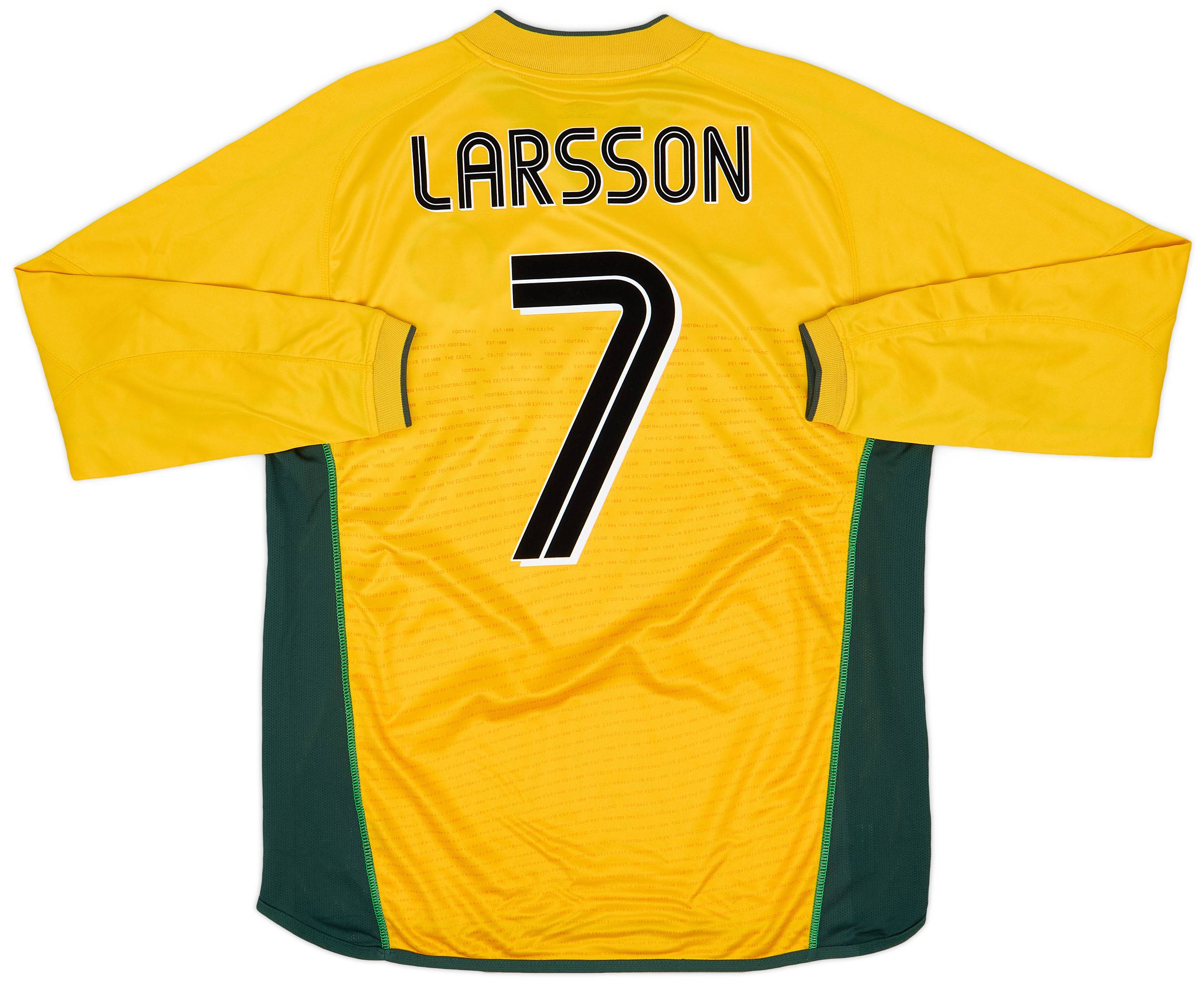 2002-03 Celtic Away L/S Shirt Larsson #7 - 7/10 - (L)
