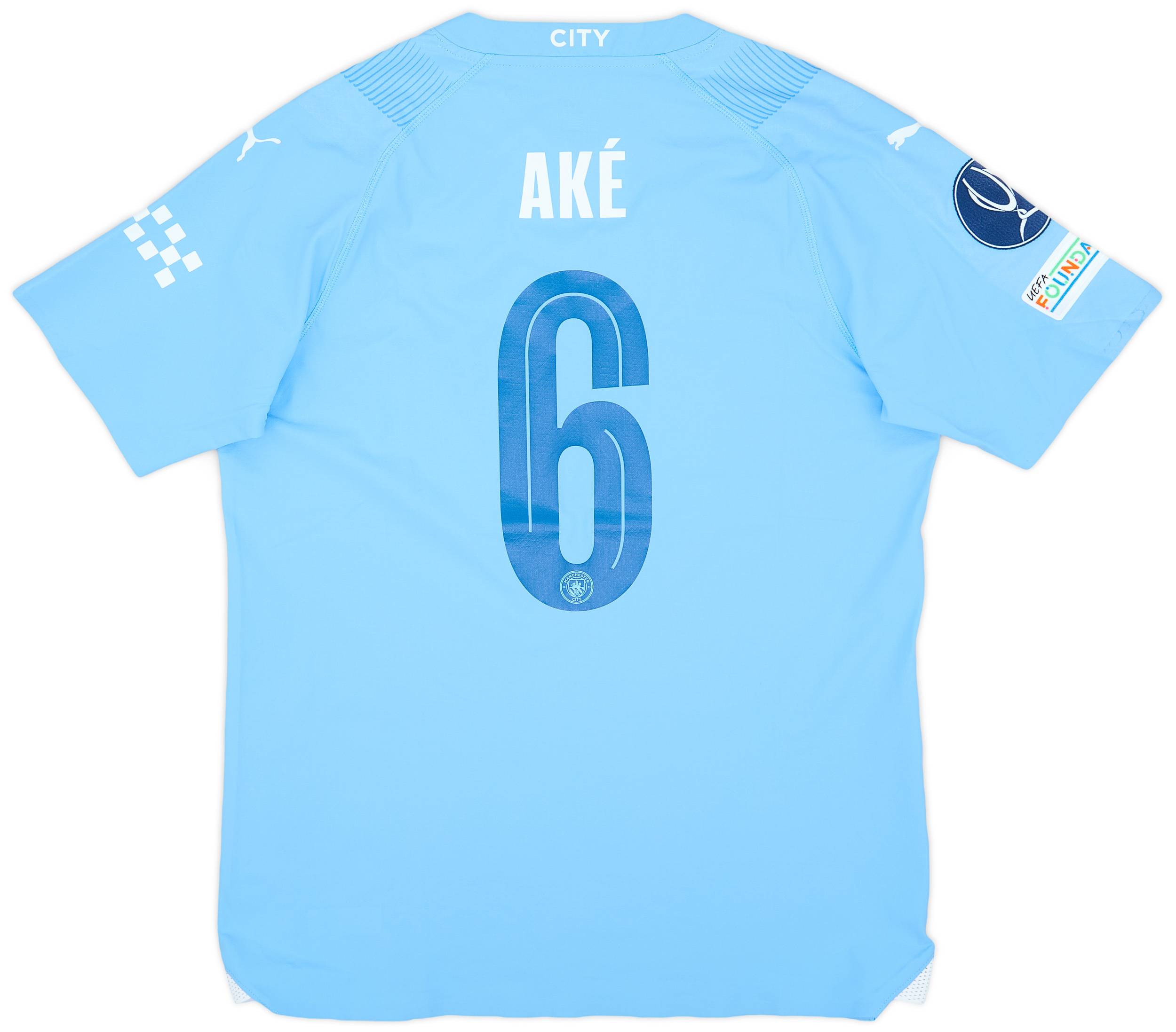 ウェア 23-24 MANCHESTER CITY #6 AKE 2023-24 Manchester City Match Issue Super Cup Home Shirt Ake #6