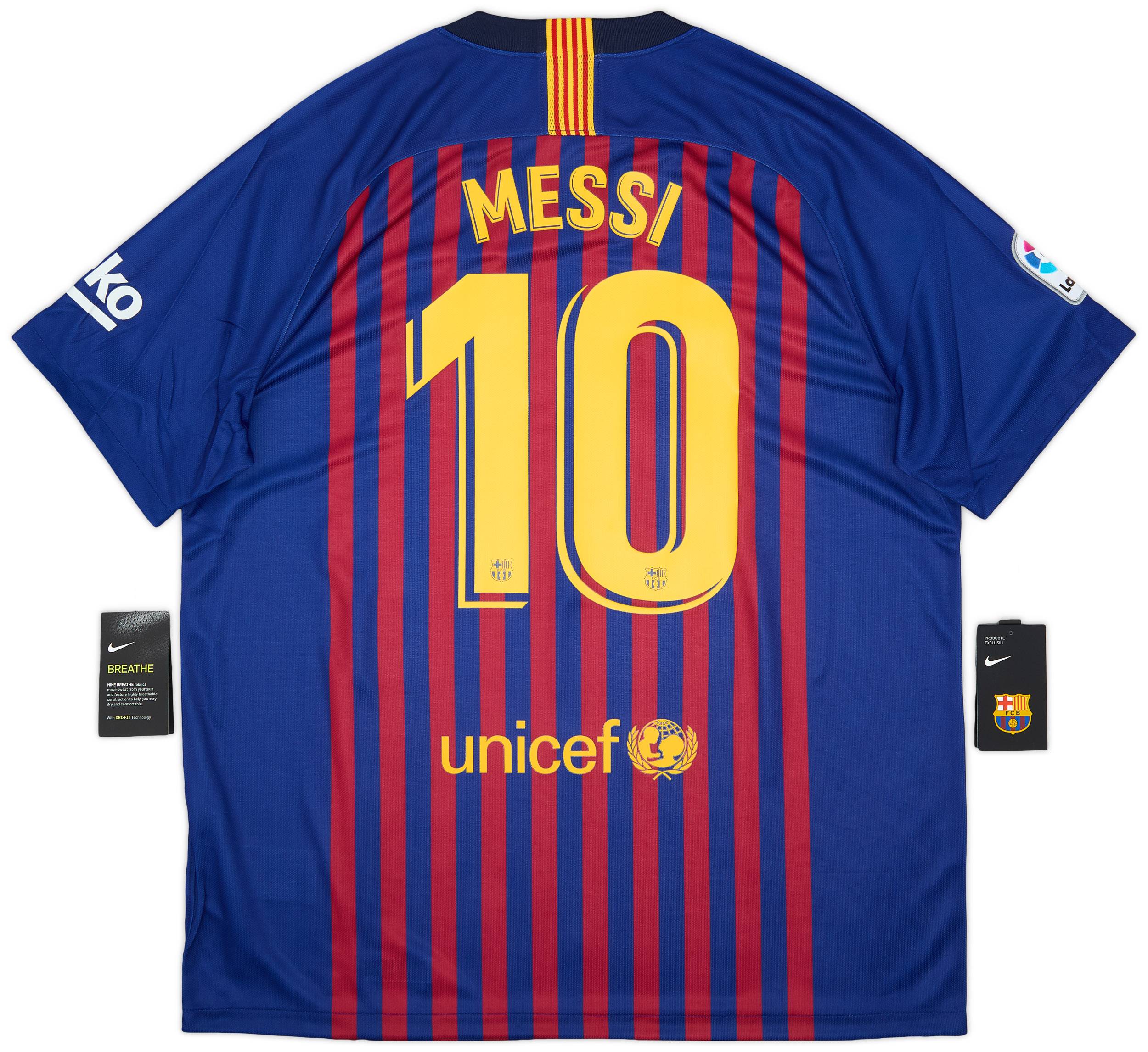 2018 19 Barcelona Home Shirt Messi 10 XL