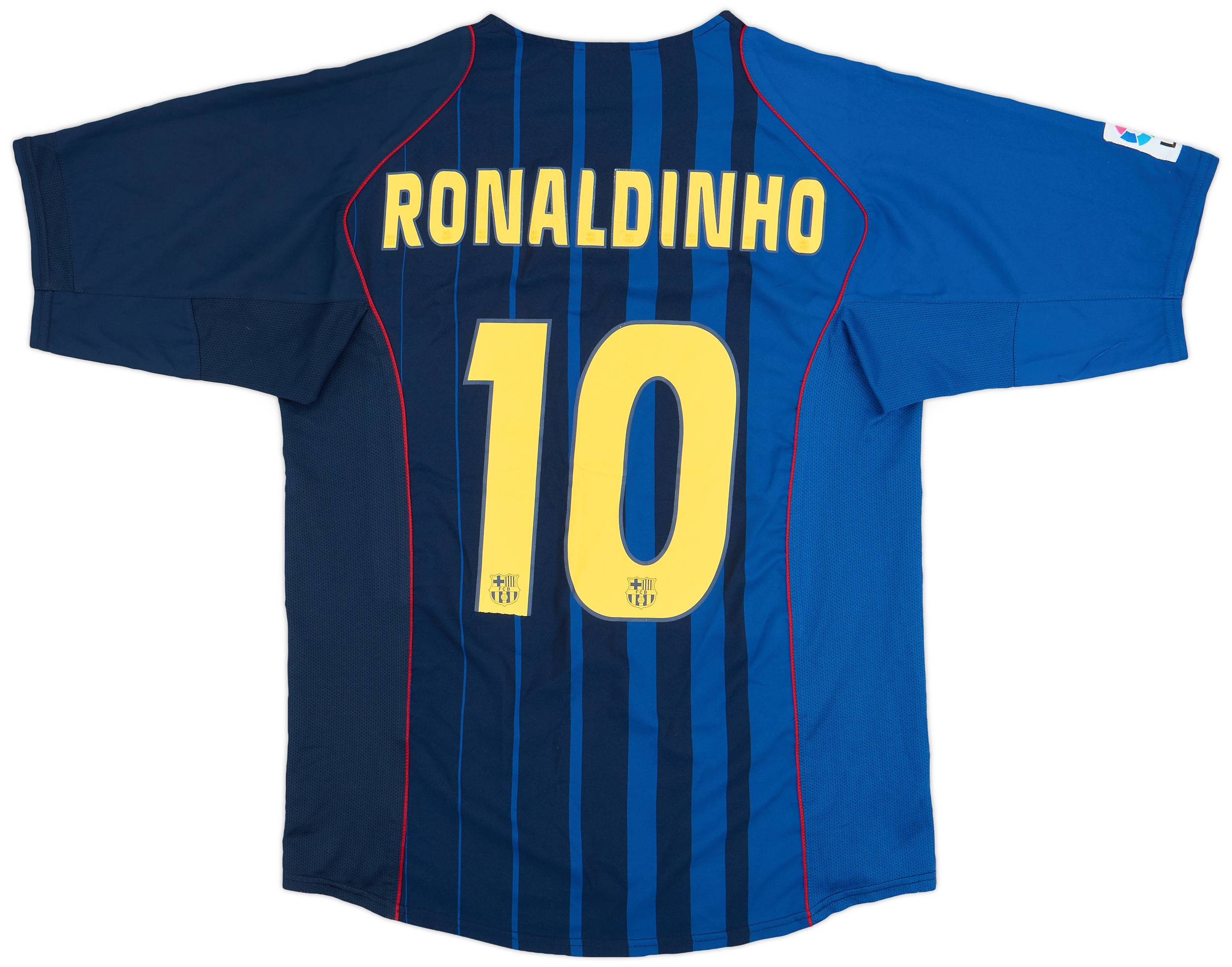 2004-05 Barcelona Away Shirt Ronaldinho #10 - 7/10 - (L)