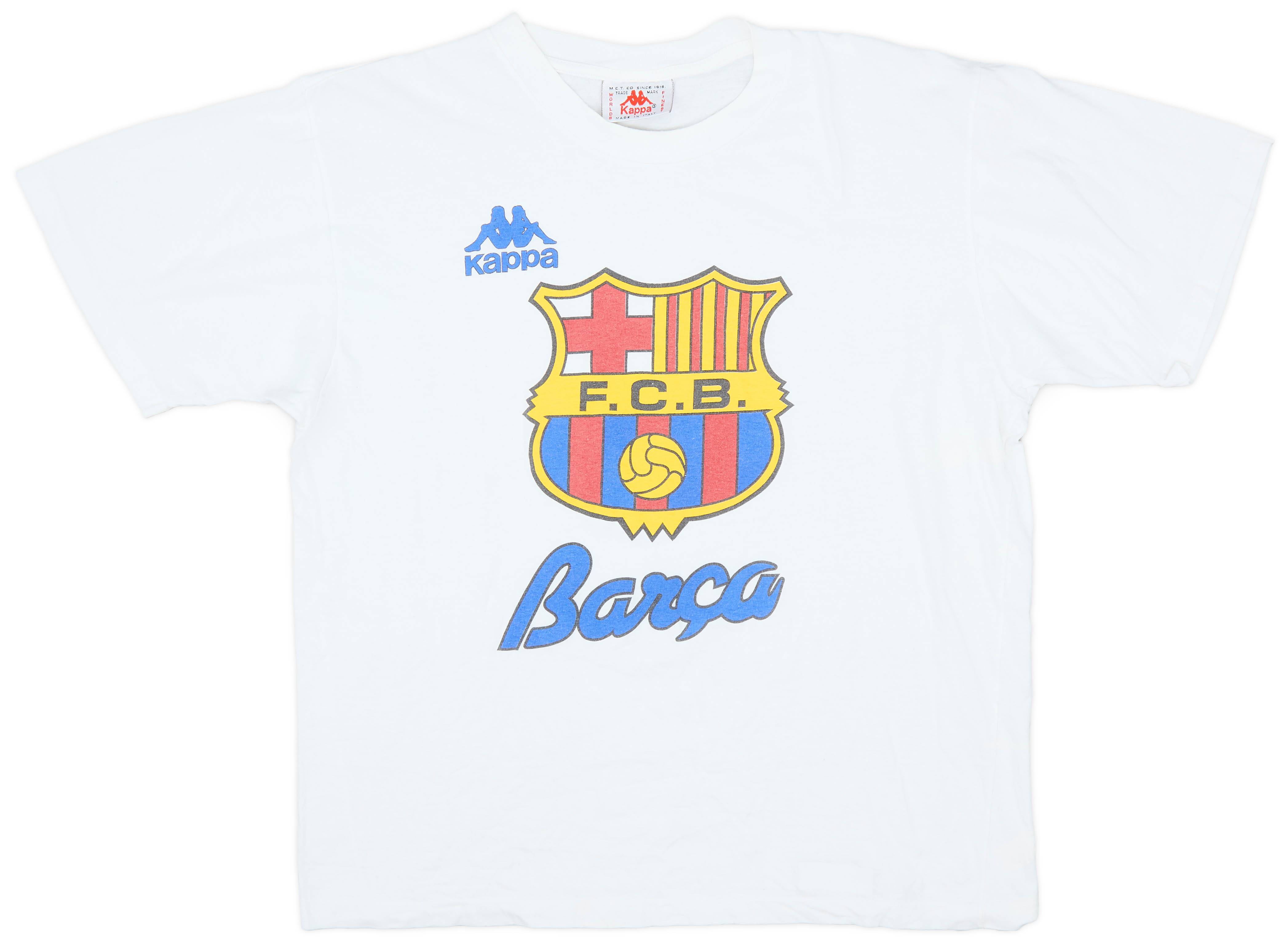 1992 93 Barcelona Kappa Cotton Tee 7 10 XL