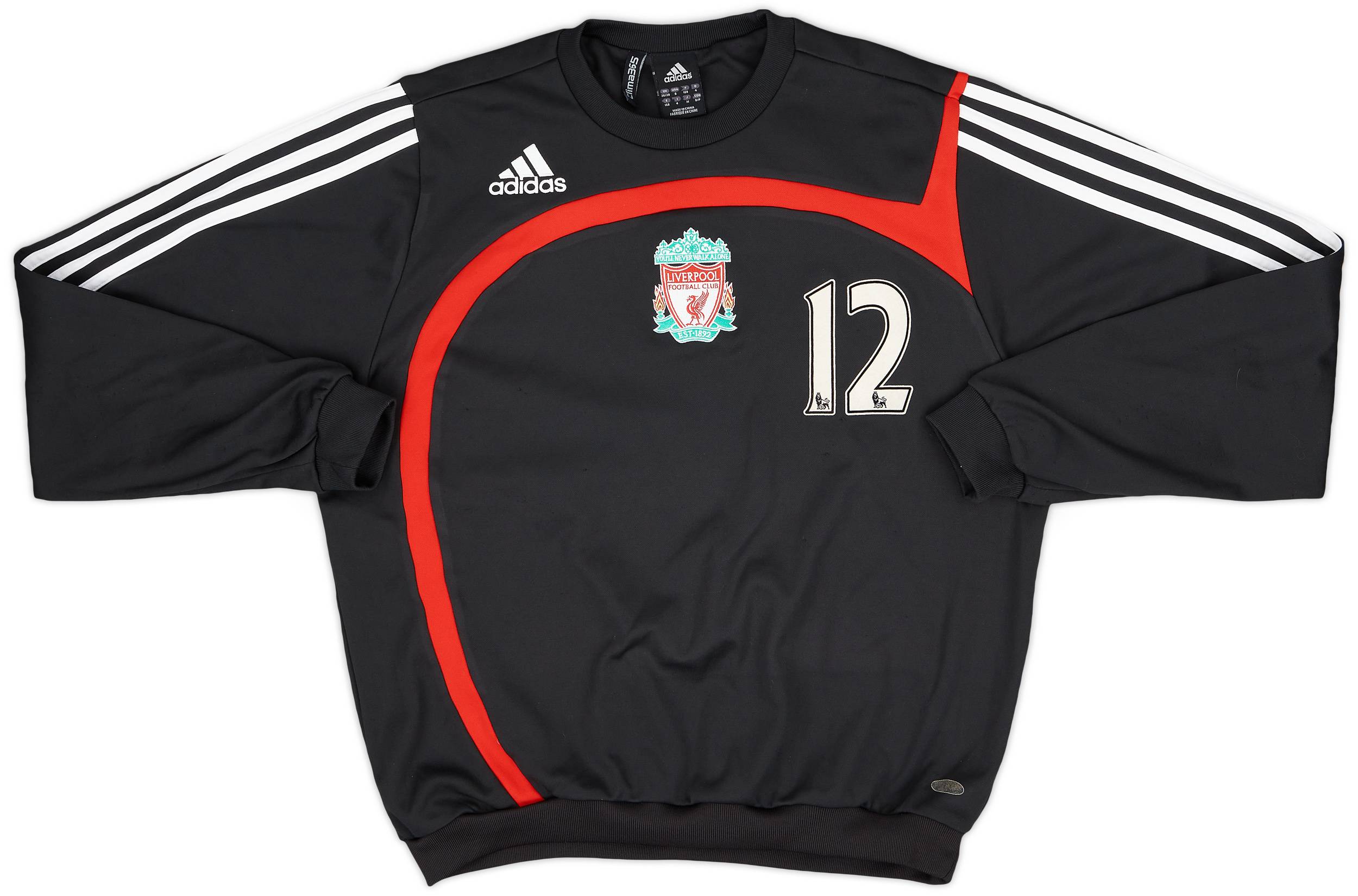 2007-08 Liverpool adidas Player Issue Sweat Top #12 - 8/10 - (S)