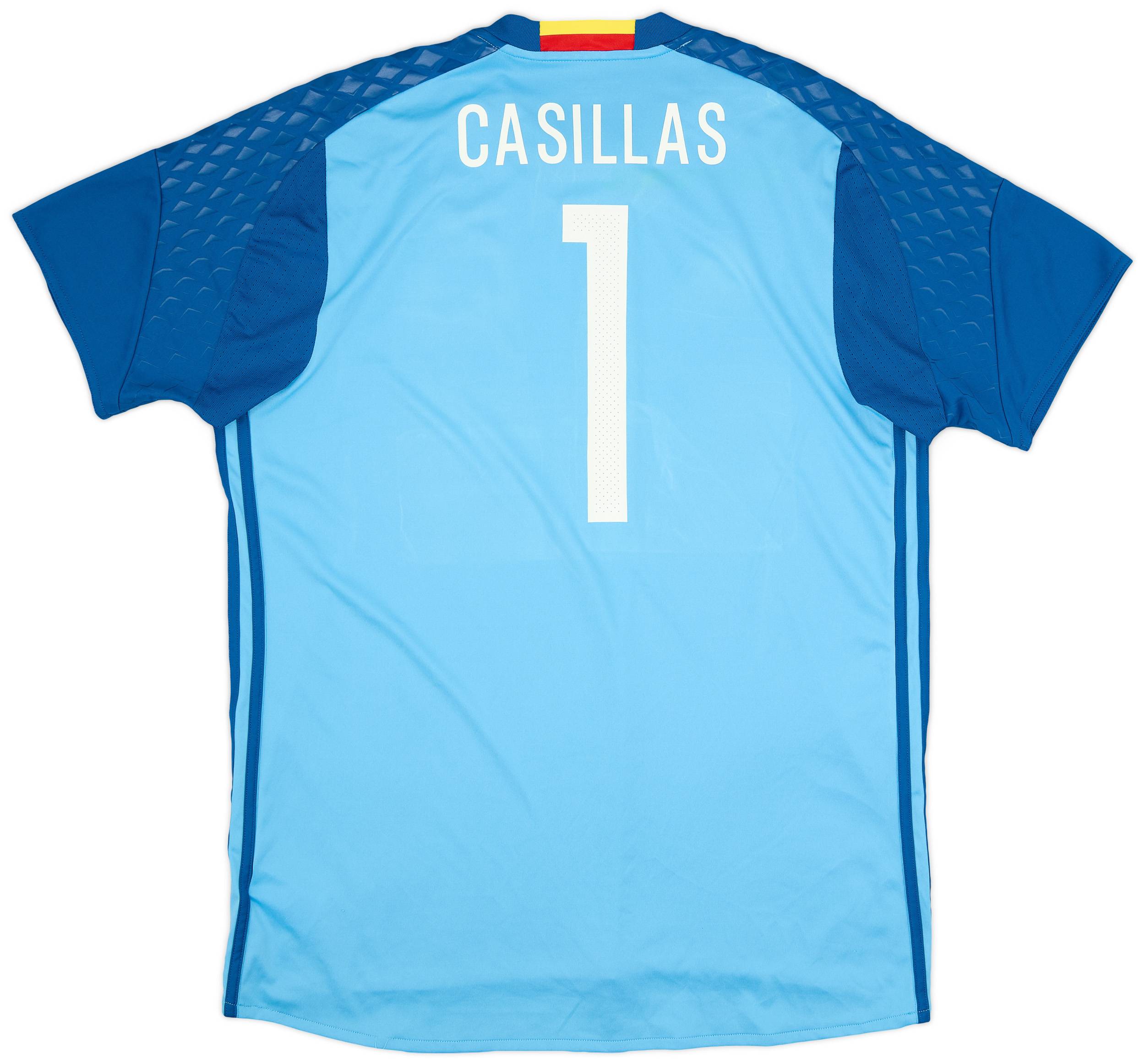 2016-17 Spain GK Home Shirt Casillas #1 - 6/10 - (XL)