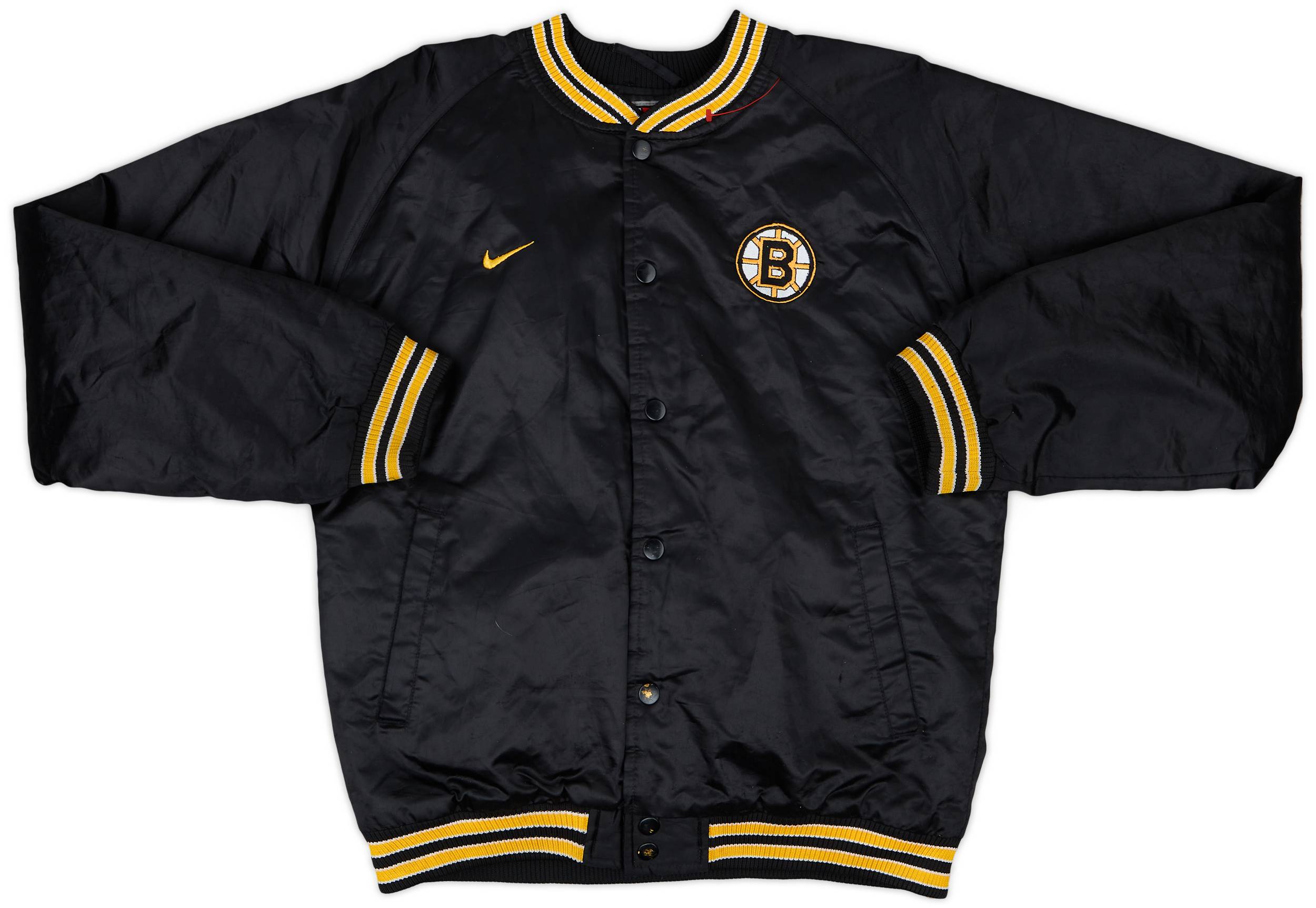2000s Boston Bruins Nike Satin Varsity Jacket - 7/10 - (L.Boys)