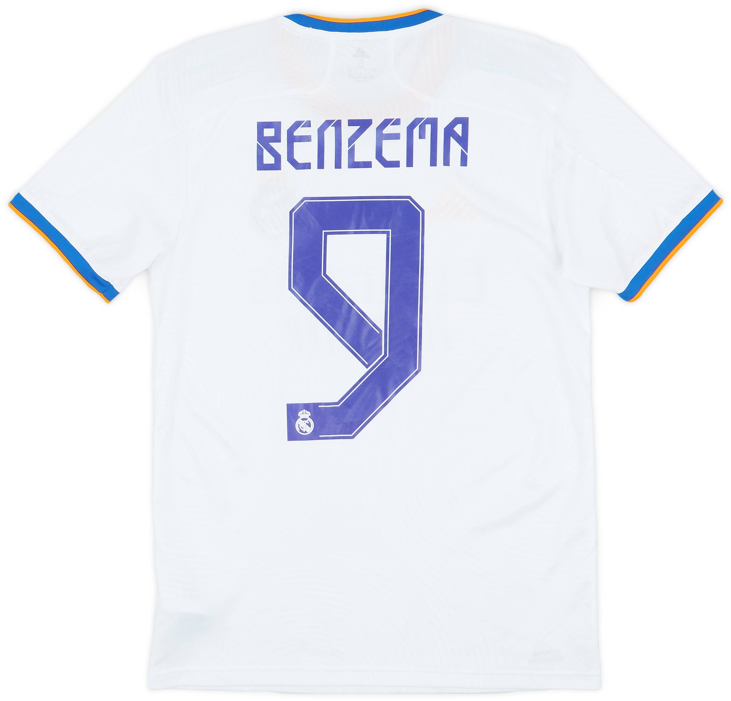 2021-22 Real Madrid Home Shirt Benzema #9 - 9/10 - (S)