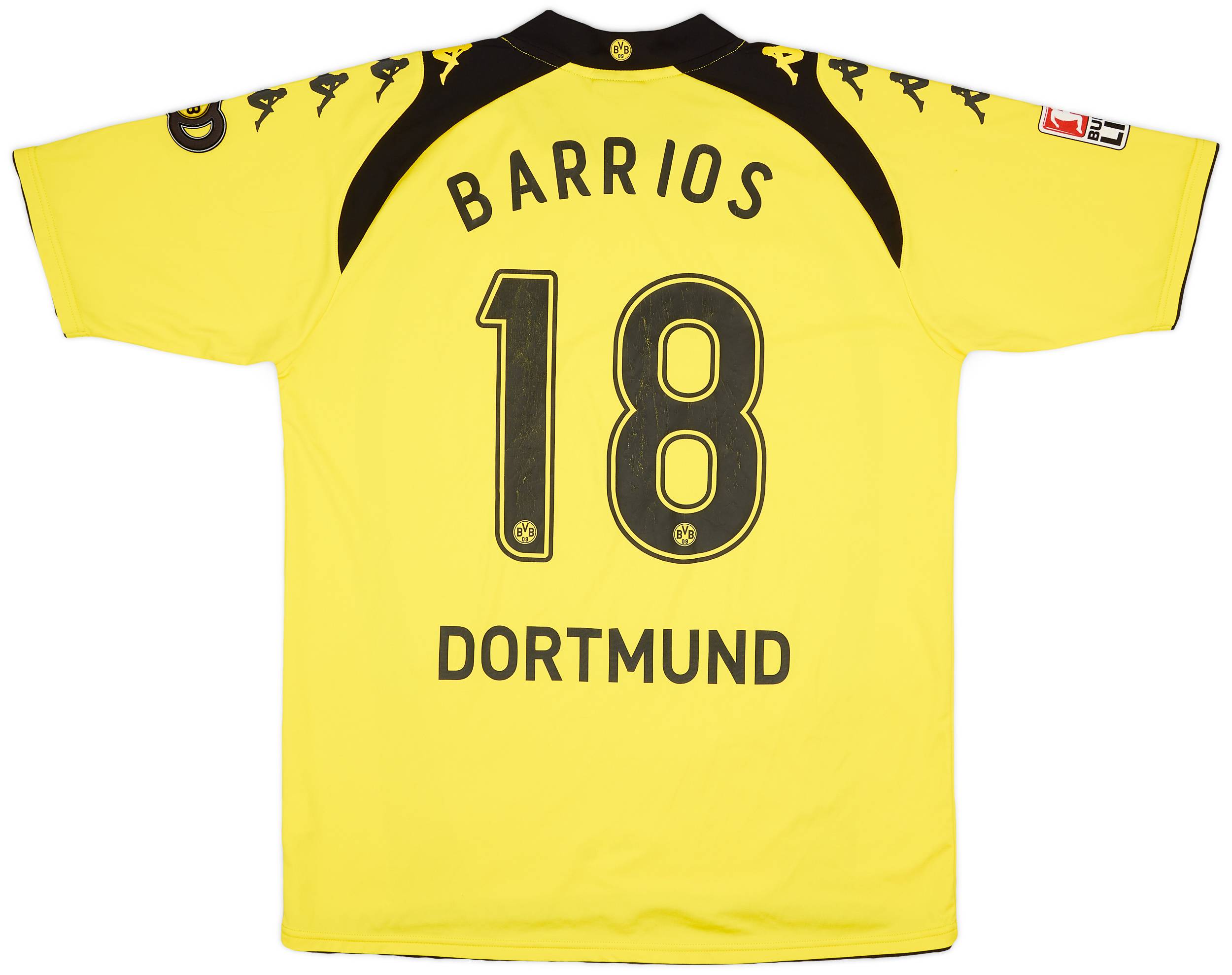 2009-10 Borussia Dortmund Home Shirt Barrios #18 - 7/10 - (XXL)